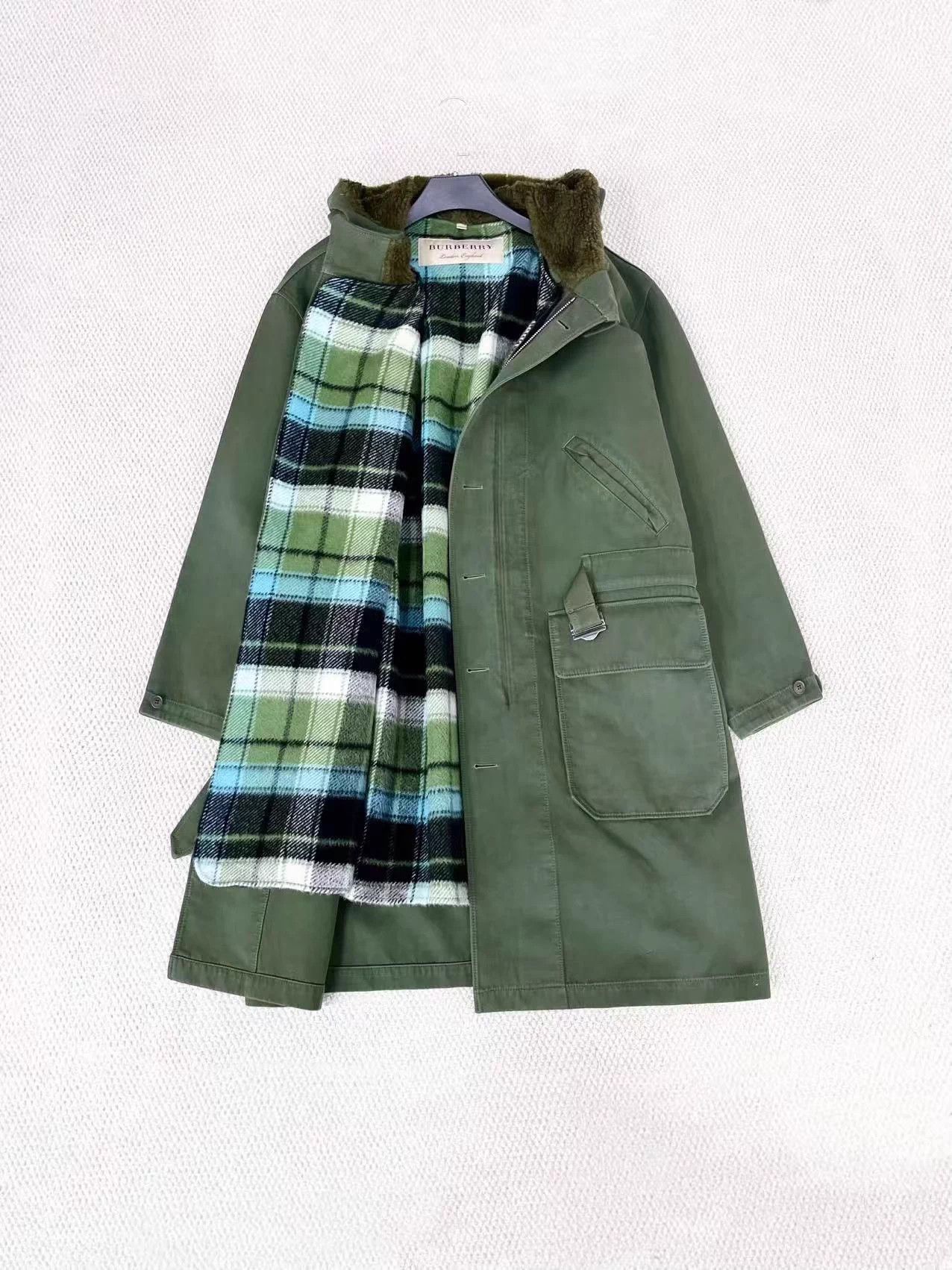 Burberry Burberry Military Green Wool Lined Hooded Trench 52 Size US L / EU 52-54 / 3 - 4 Thumbnail