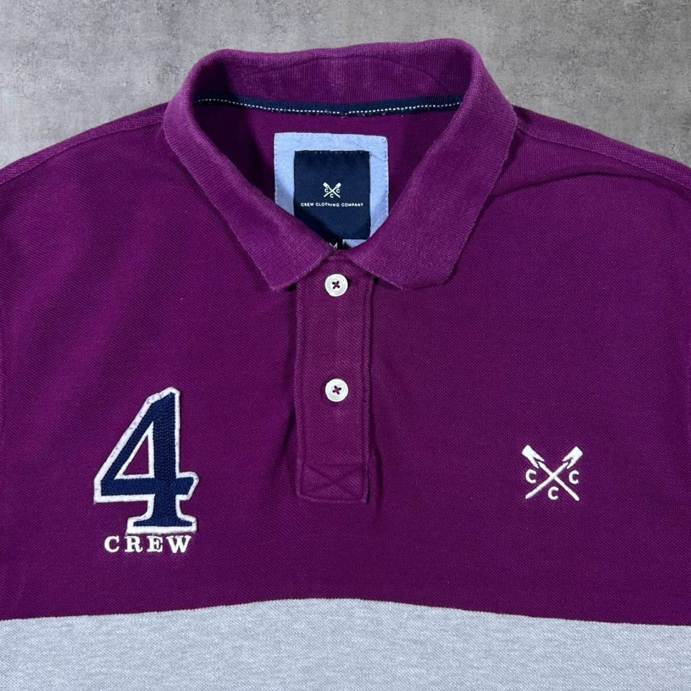 Vintage Crew Clothing Company Maroon Grey Colour Block Short Sleeve Polo Shirt Medium Mens Polo Shirt Colour Block Cotton Casual 100% Cotton Logo Size US M / EU 48-50 / 2 - 3 Thumbnail