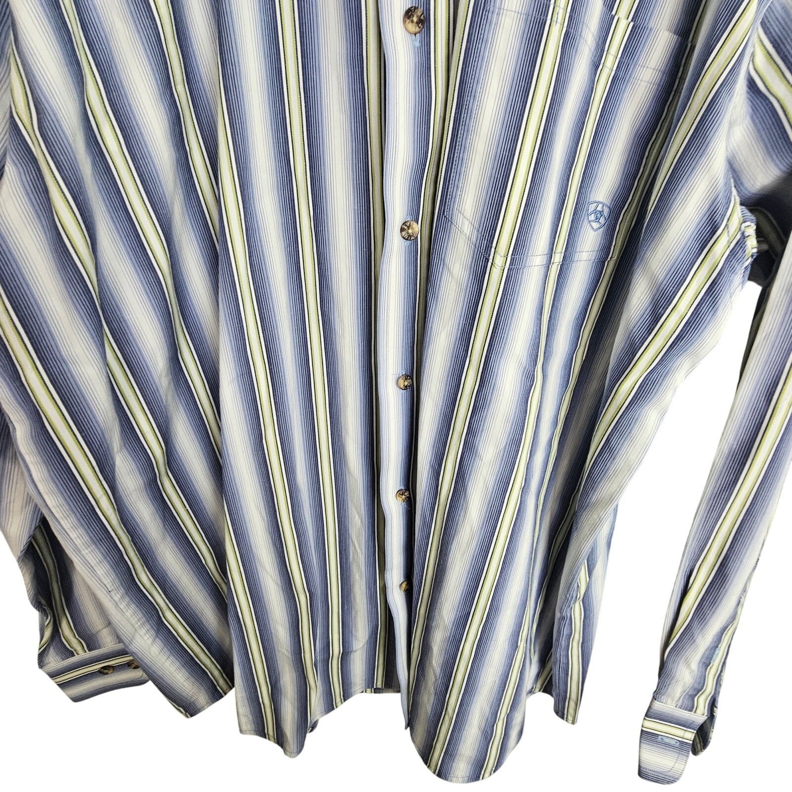 Ariat Ariat Mens Striped Button Down Shirt Sz XL Western Country Size US XL / EU 56 / 4 - 3 Thumbnail