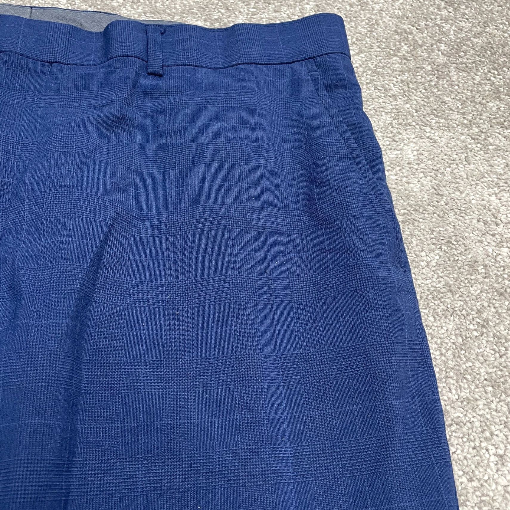 Tommy Hilfiger Tommy Hilfiger Pants Mens 38x32 Blue Plaid Dress Wool Blend Straight Leg Work Size US 38 / EU 54 - 6 Thumbnail