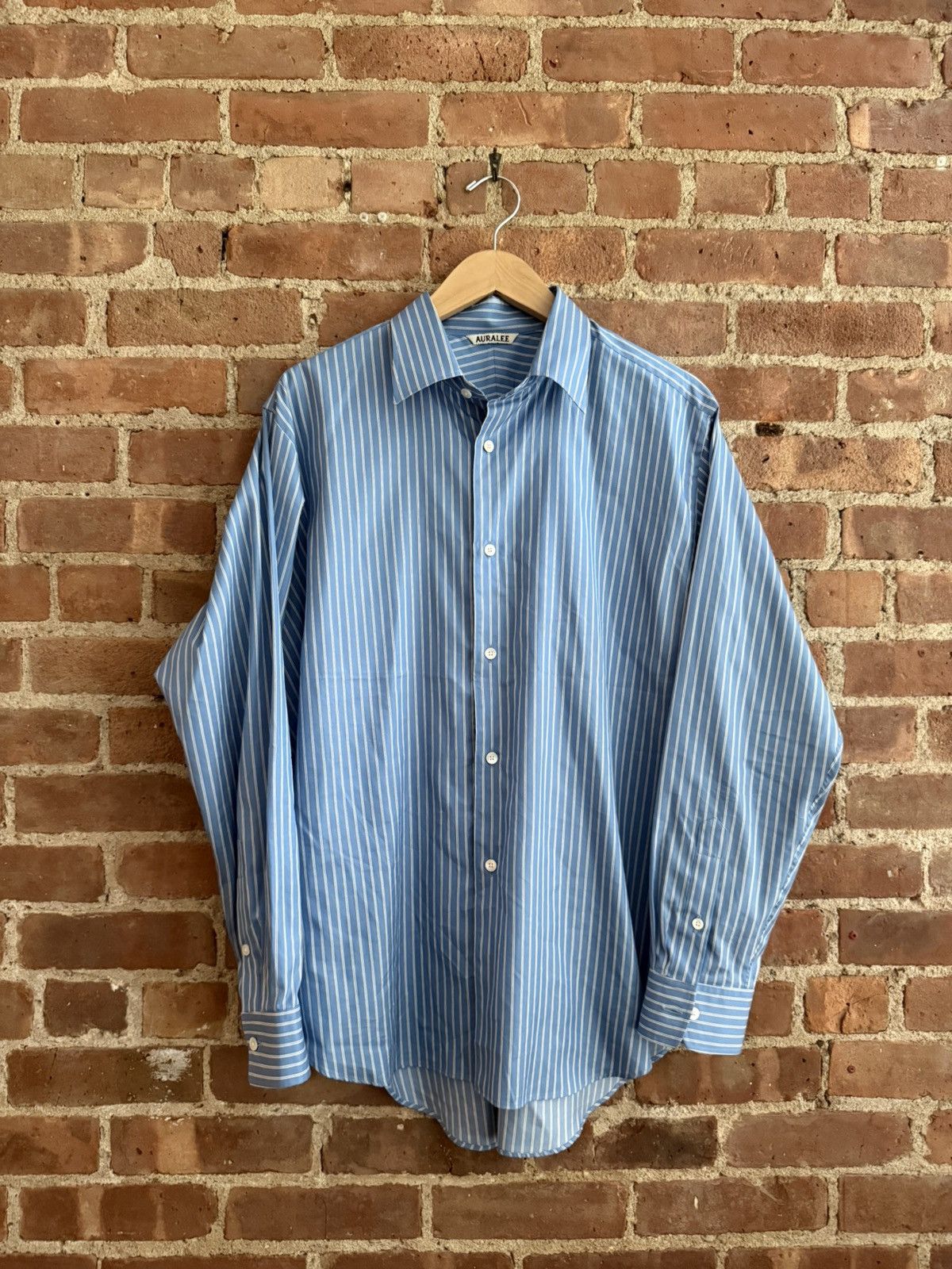 Auralee Auralee Striped Button Shirt Size 3 Size US M / EU 48-50 / 2 - 1 Thumbnail