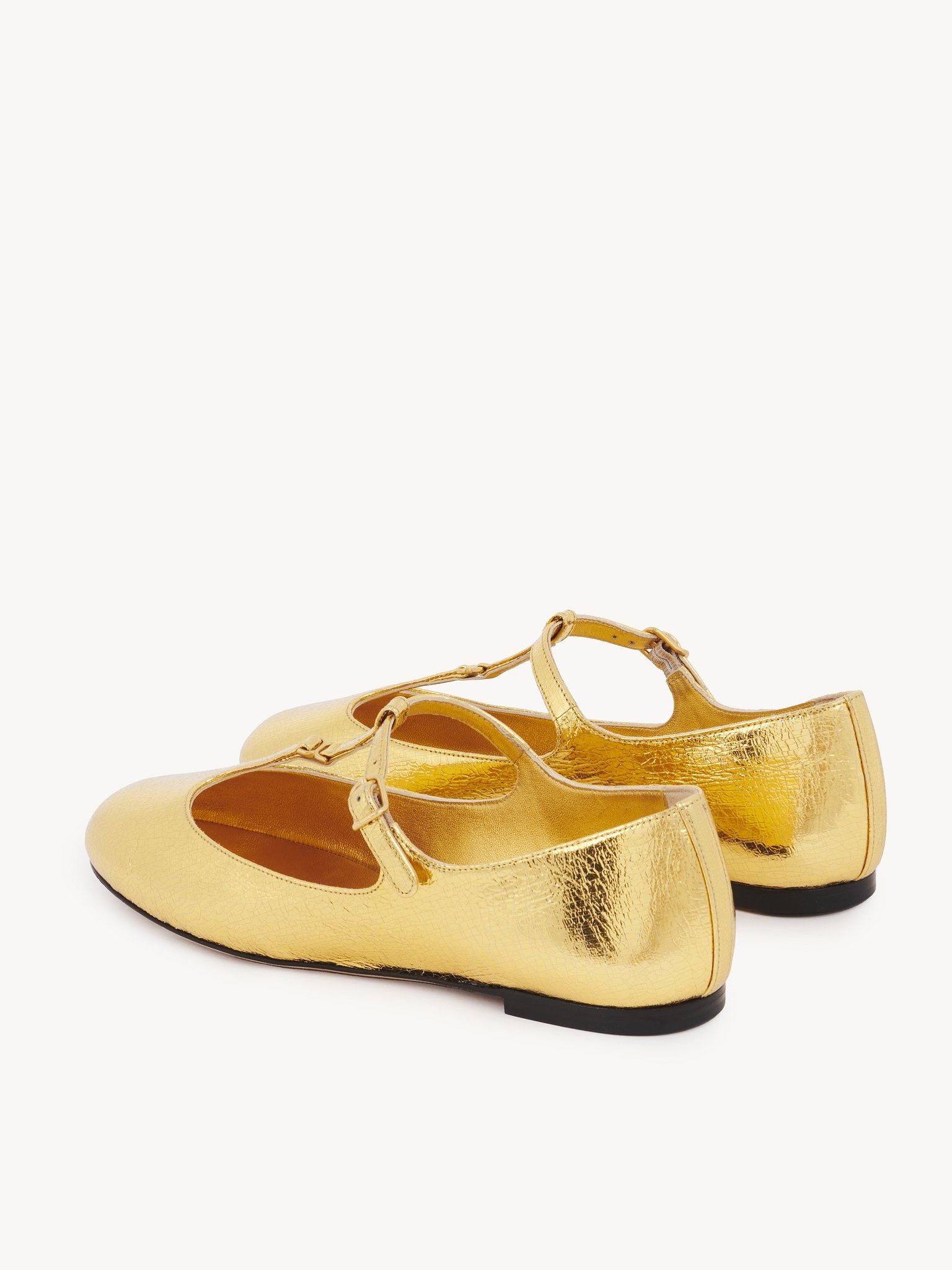 Chloe o1loc1c11125 Marcie Ballerina Flats in Gold Size US 8 / IT 38 - 4 Thumbnail