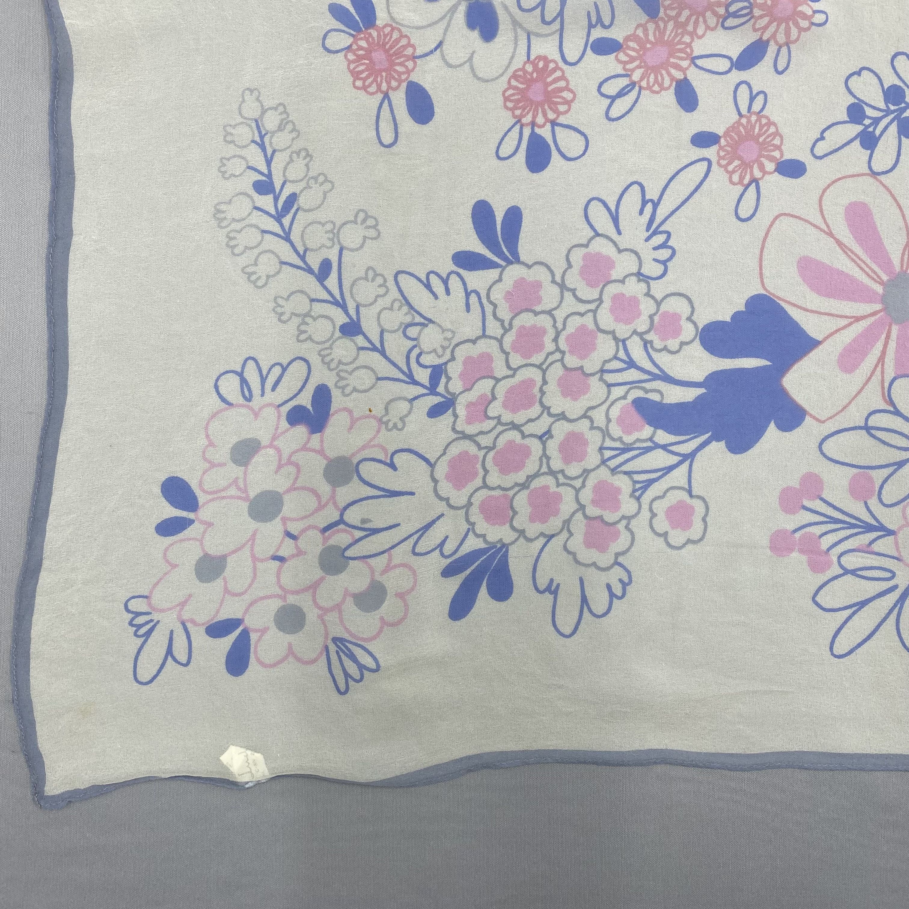 Japanese Brand Vintage Flower Bloom SILK Scarf Twill Stole Wraps Scarves Size ONE SIZE - 8 Thumbnail
