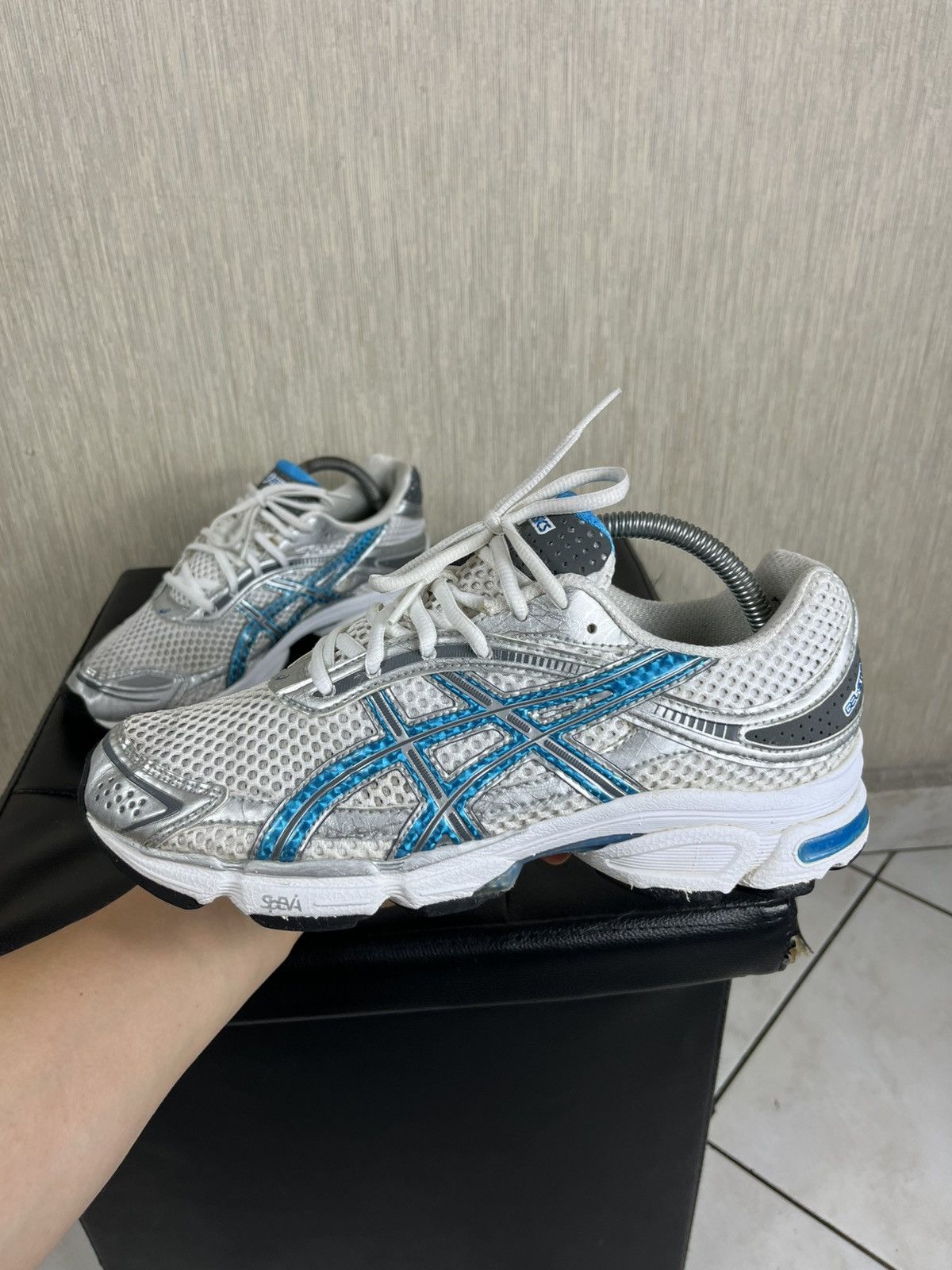 Asics × Vintage Vintage Asics Gel-Stratus 3 y2k mesh silver sneakers shoes Size US 9.5 / EU 42-43 - 16 Thumbnail