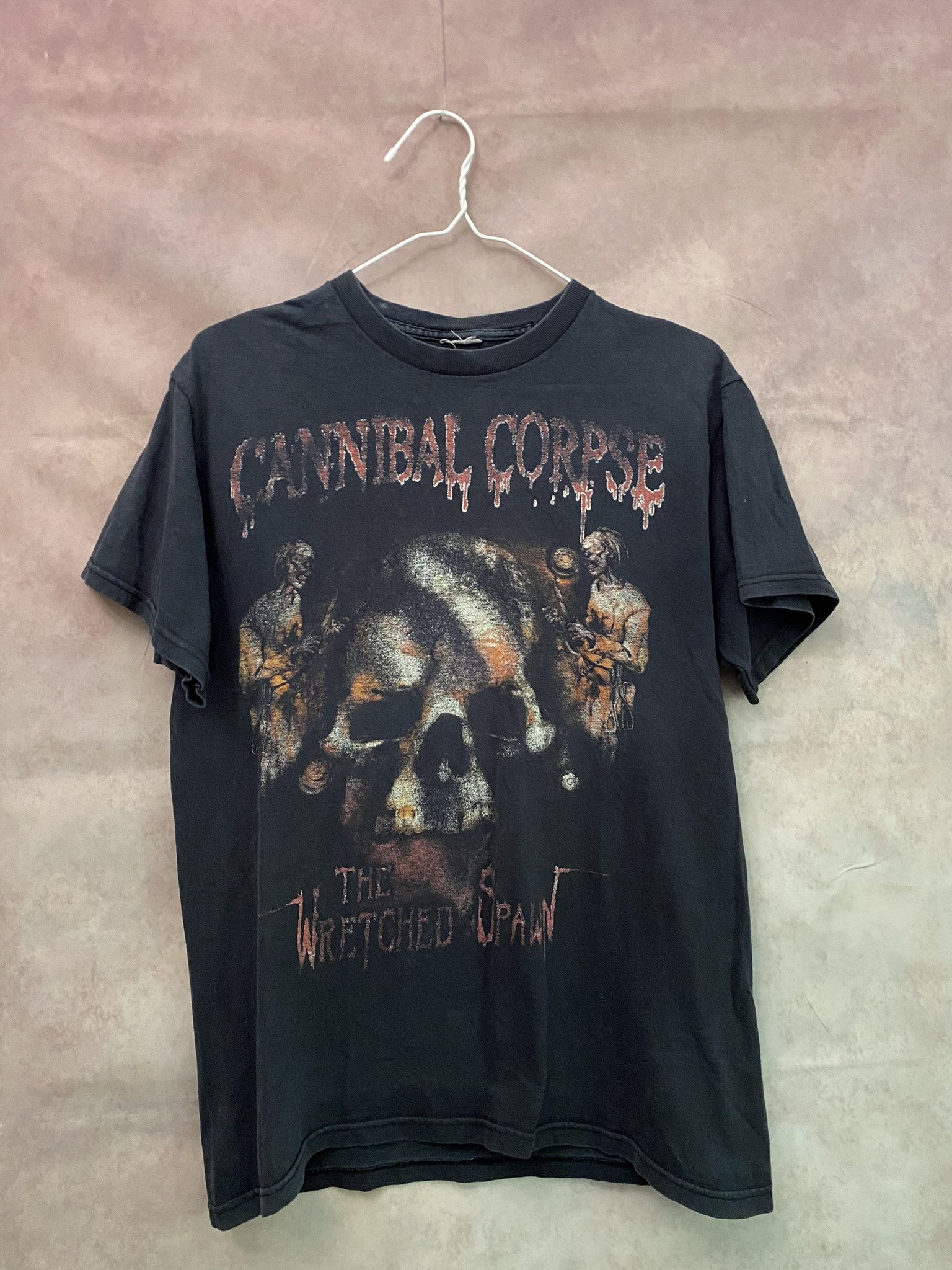 Band Tees Cannibal Corpse Wretched Spawn Rock Tee Vintage Size US L / EU 52-54 / 3 - 1 Thumbnail