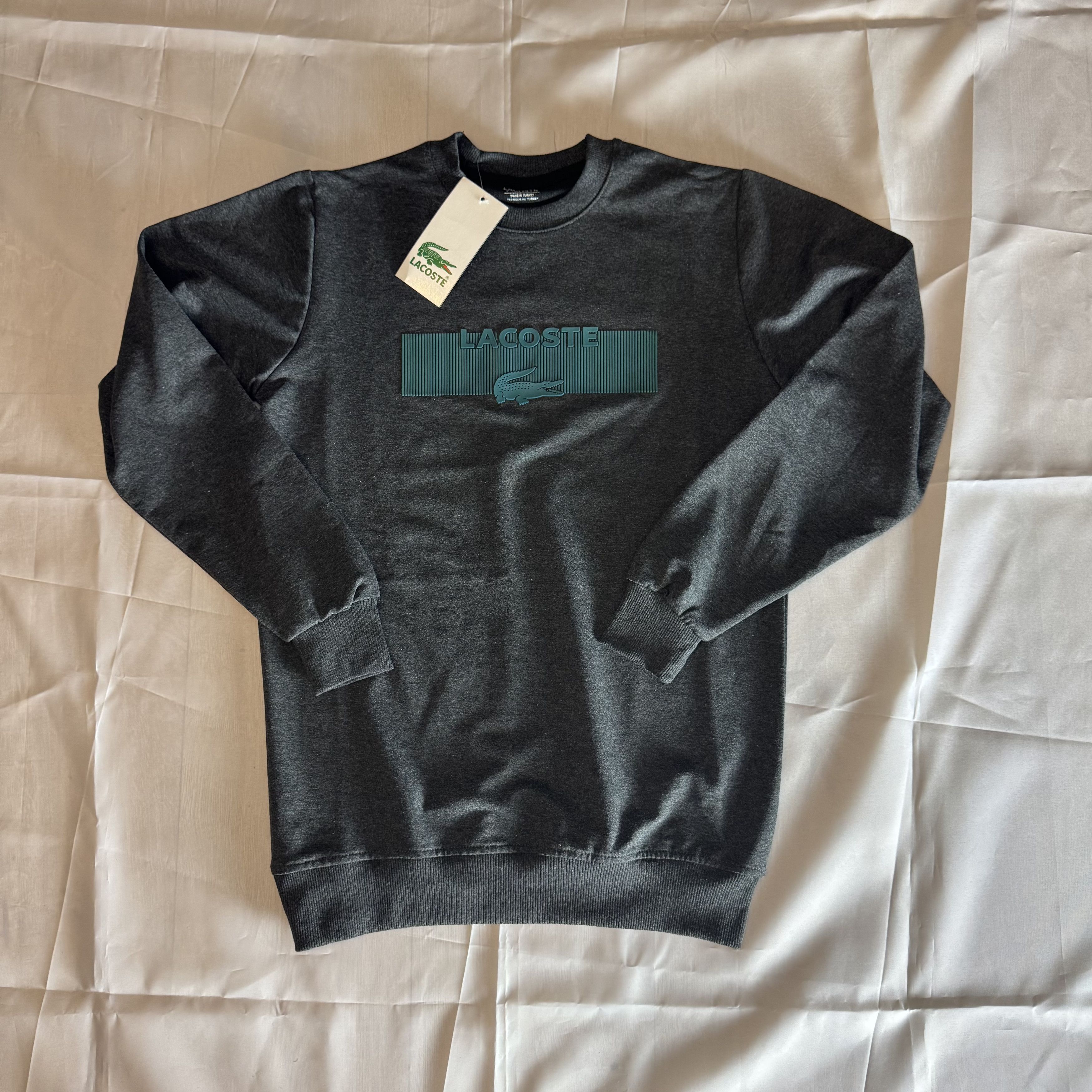 Lacoste Lacoste Grey Sweatshirt Turquoise Logo Print New with Tags S Size US S / EU 44-46 / 1 - 2 Thumbnail