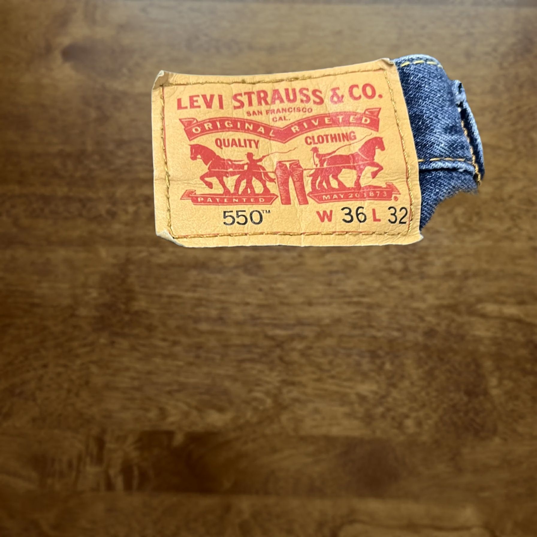 Levi's Levi's 550 Jeans Mens 36x32 Blue Medium Wash Denim Relaxed Fit Tapered Leg Denim Jeans Waist 36 Inseam 32 Size US 36 / EU 52 - 1 Thumbnail