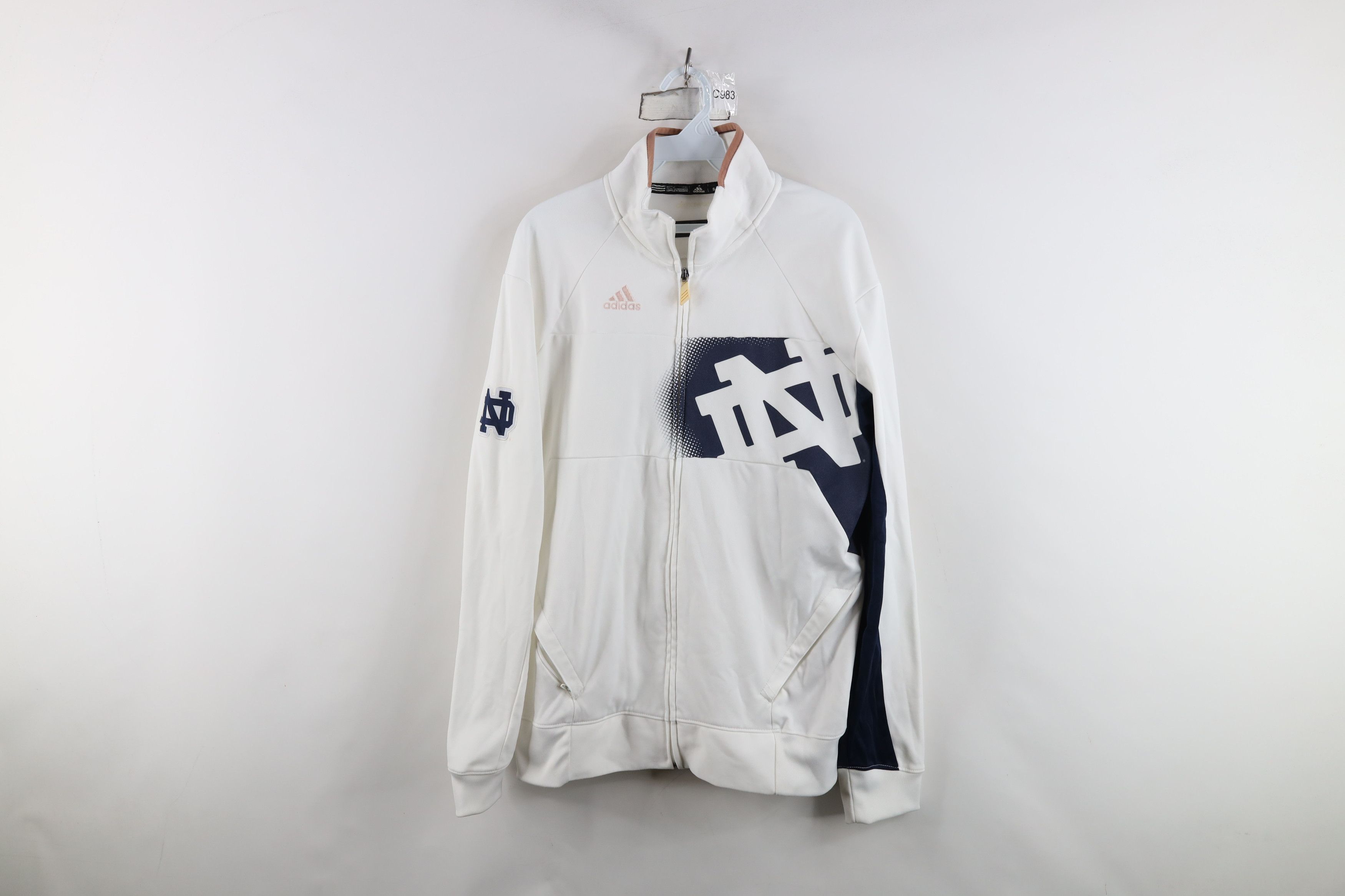 Adidas Adidas Notre Dame University Football Full Zip Jacket White Size US S / EU 44-46 / 1 - 1 Thumbnail