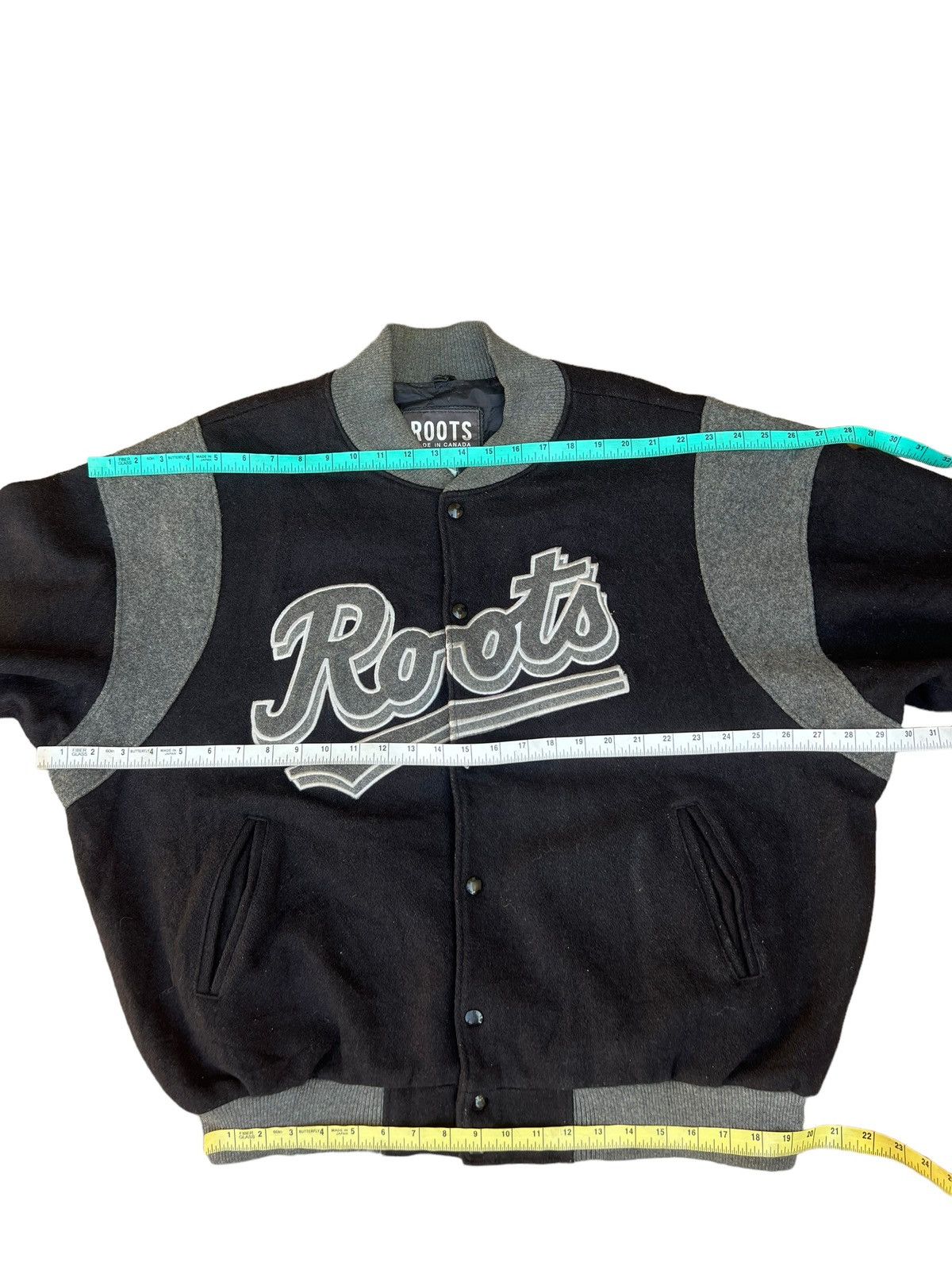 Roots Vintage ROOTS Spell Out Varsity Teddy Jacket Wool Size US XXL / EU 58 / 5 - 3 Thumbnail