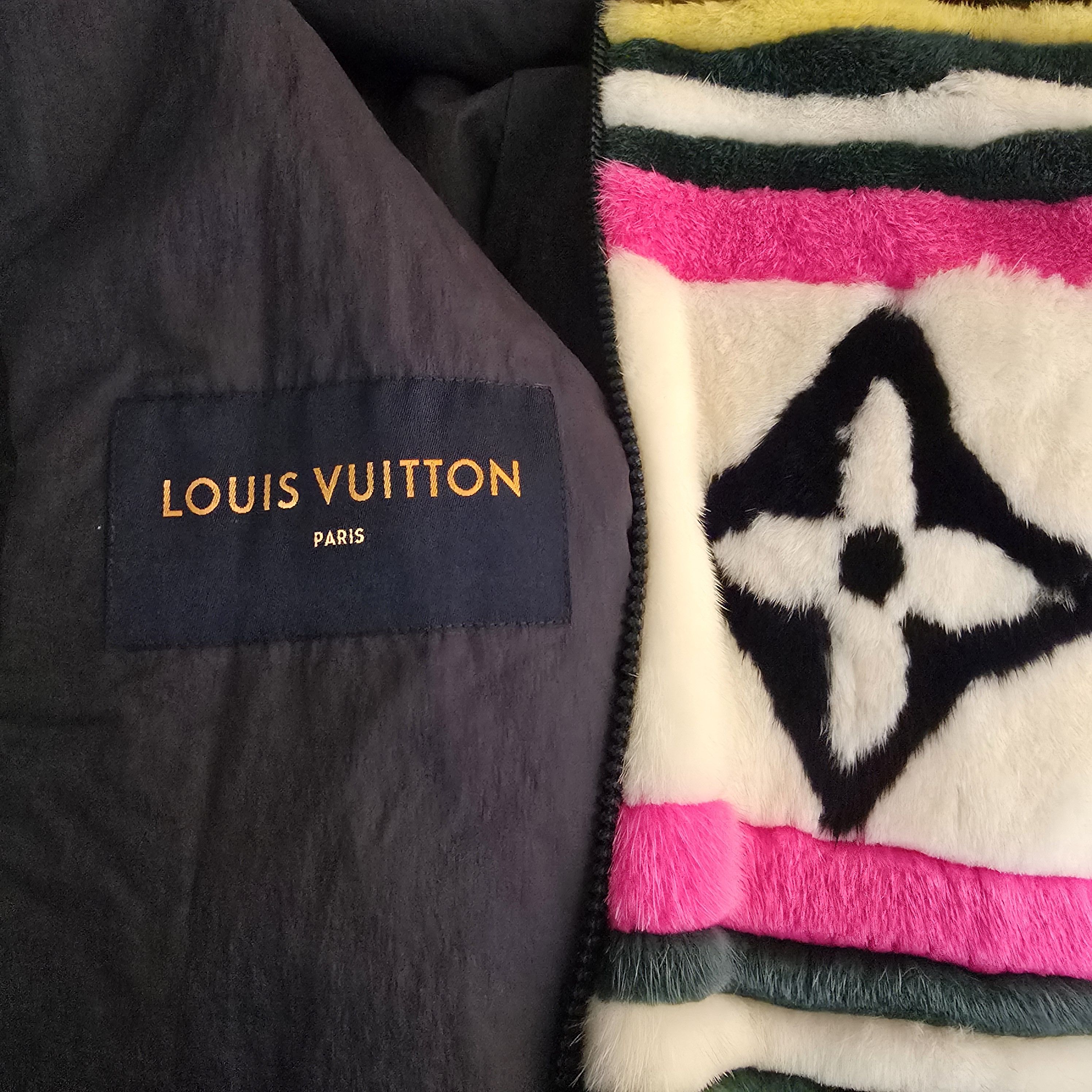 Louis Vuitton Louis Vuitton MultiColor Patchwork Striped Mink Jacket Size L / US 10 / IT 46 - 6 Thumbnail