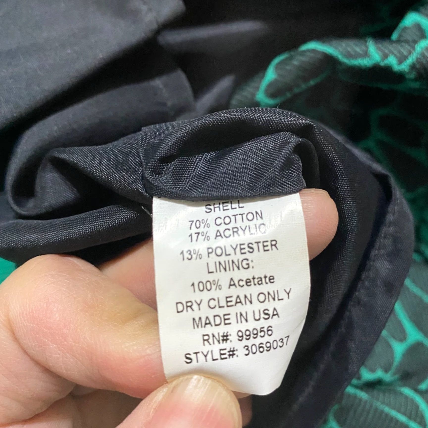 Vintage Shoshanna Dress Green Floral A-Line Sleeveless Pockets Lined V-Neck Womens Size 4 Short Party/Cocktail Size S / US 4 / IT 40 - 4 Thumbnail