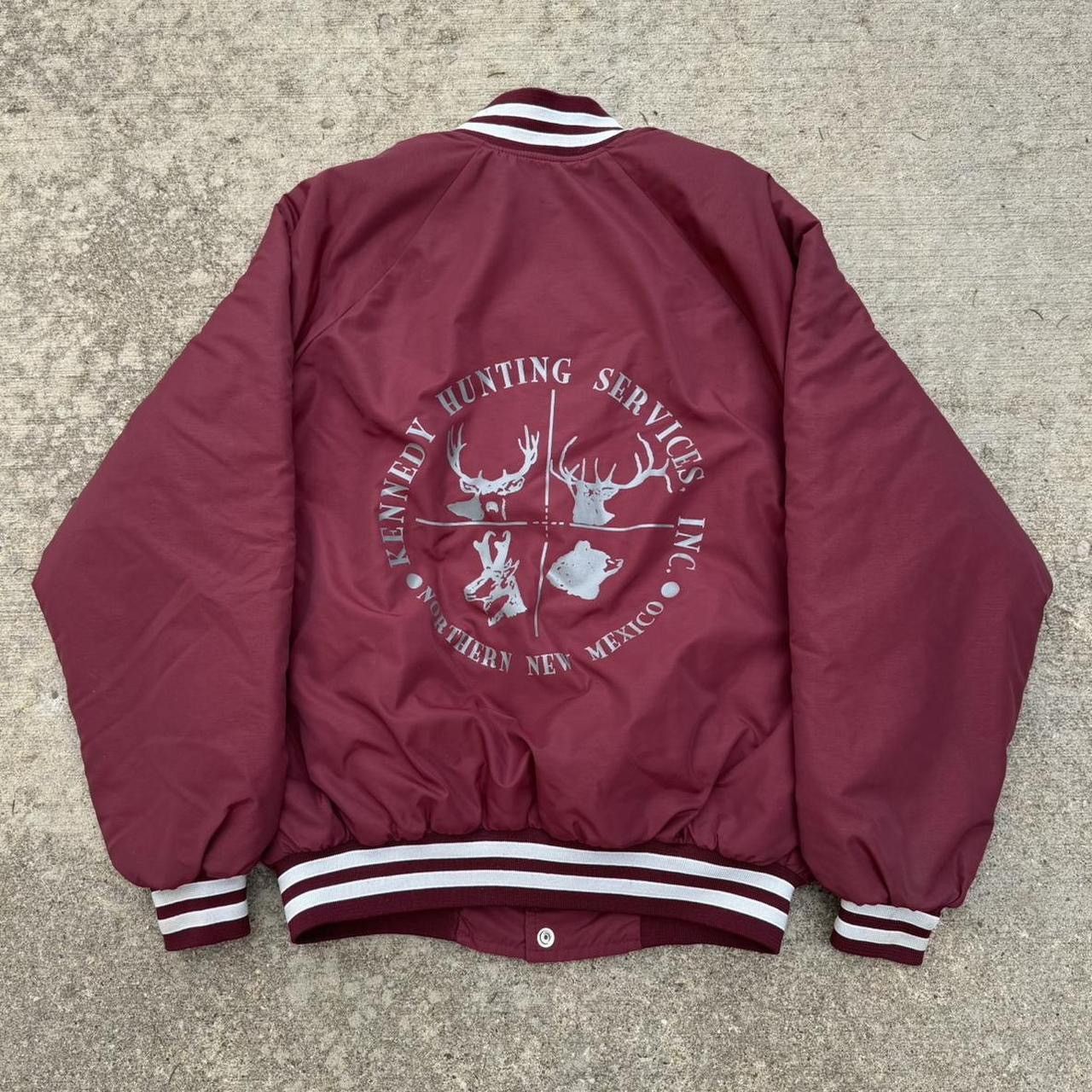 Vintage True vintage 80s burgundy hunting bomber jacket Size US L / EU 52-54 / 3 - 2 Thumbnail