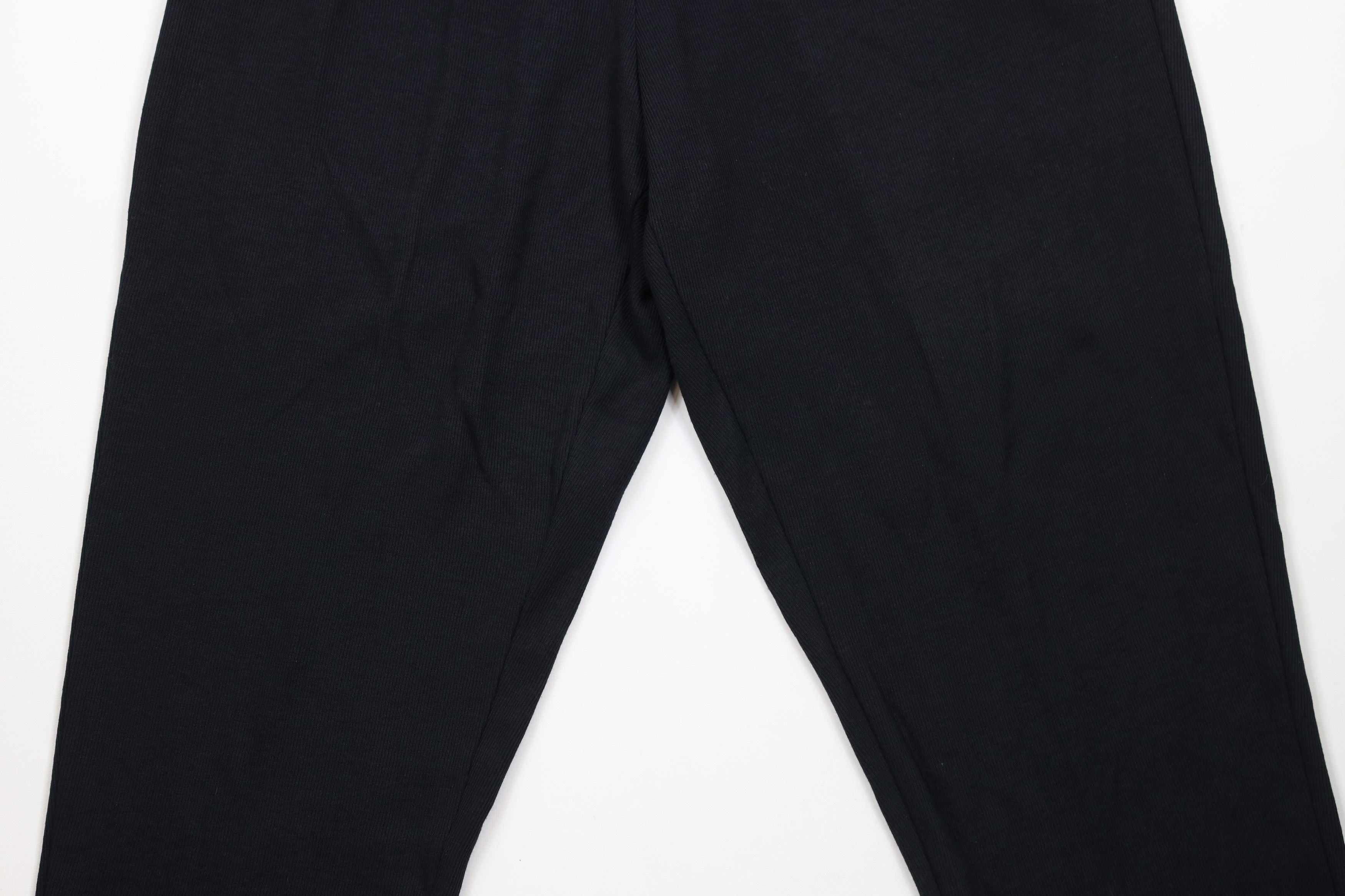 Vintage Vintage 90s Streetwear Ribbed Knit Sweatpants Black USA Size 29" - 3 Thumbnail