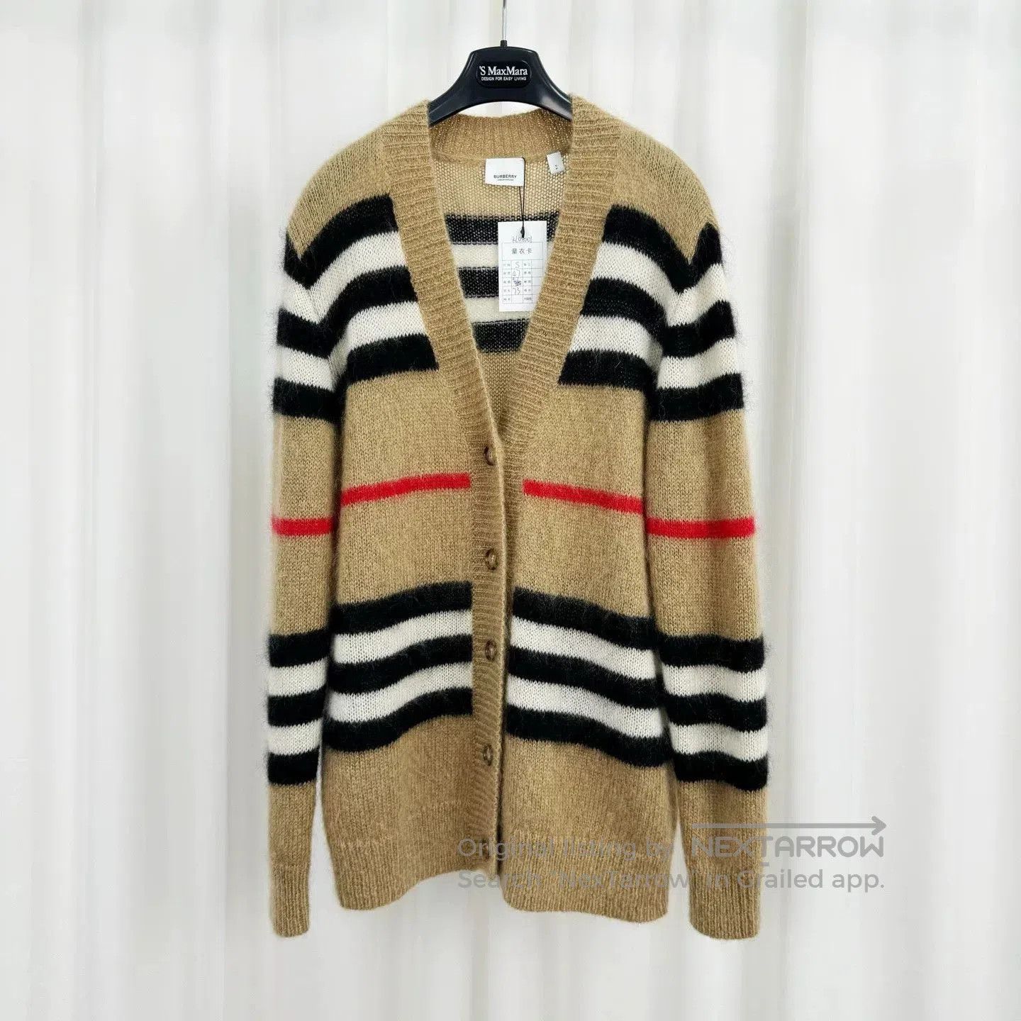 Burberry Burberry Mohair Classic Check Cardigan. Size US S / EU 44-46 / 1 - 1 Thumbnail
