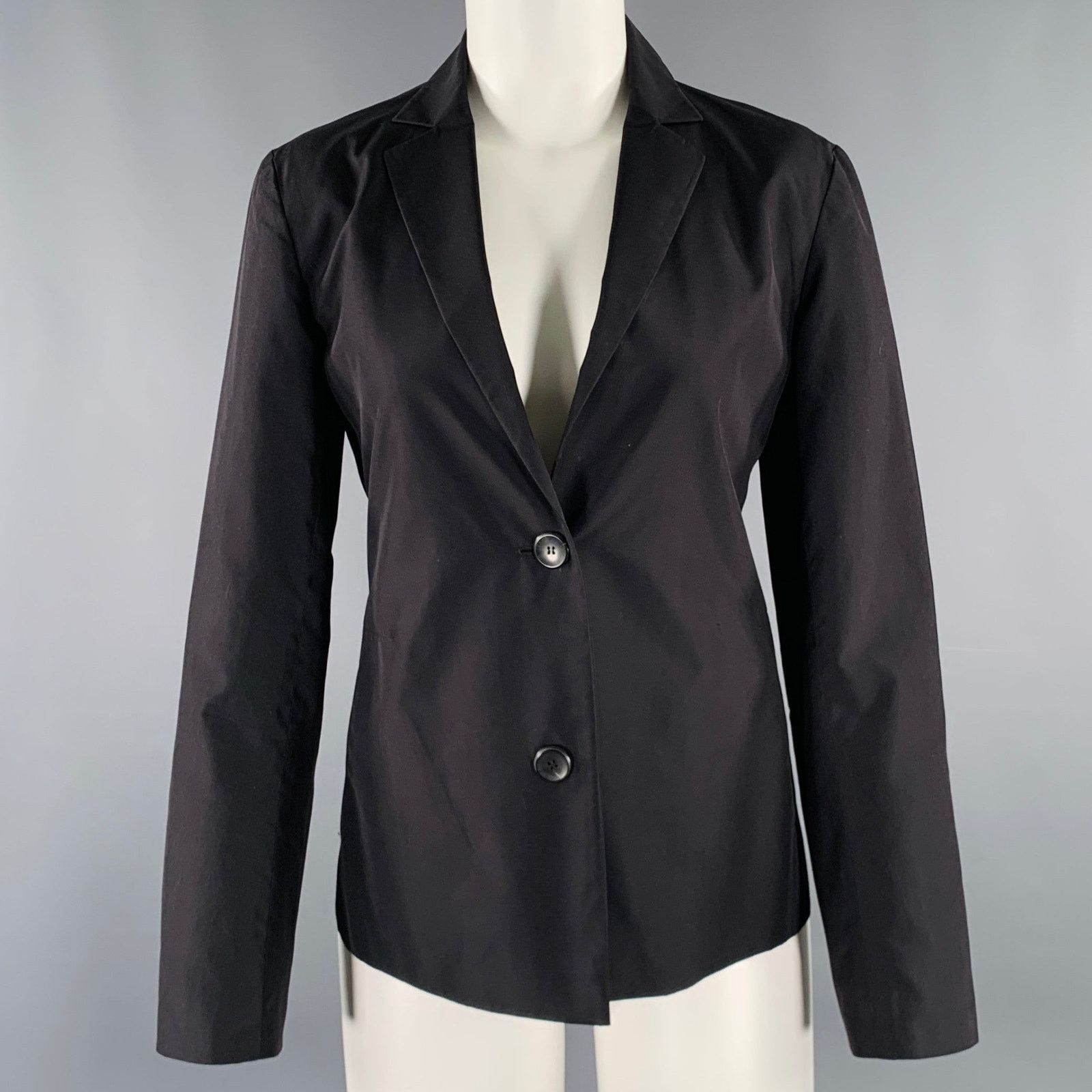 Jil Sander JIL SANDER Size 8 Black Single Breasted Blazer Size M / US 6-8 / IT 42-44 - 1 Thumbnail