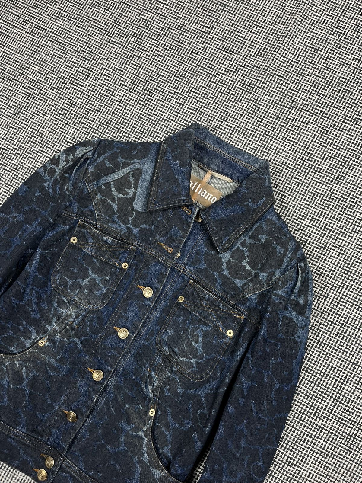 John Galliano Archive John Galliano glitzy glamour leopard denim jacket Size M / US 6-8 / IT 42-44 - 1 Thumbnail