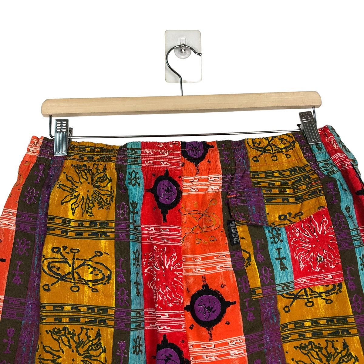 Japanese Brand 🔥VINTAGE SHORT PANTS OP RARE MIX COLOUR DESIGN Size US 30 / EU 46 - 7 Thumbnail