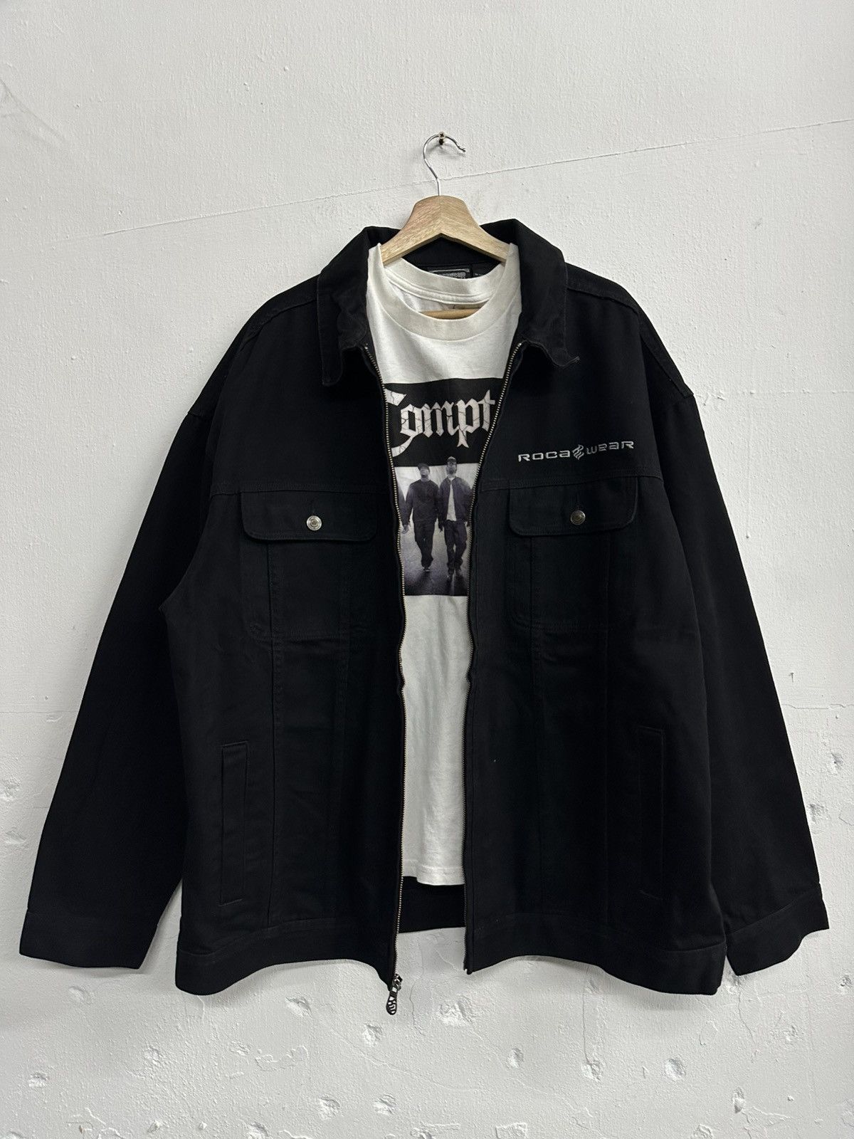 Rocawear Y2K JAYZ ROCAWEAR TRIPLE BLACK DENIM Jacket Size US XXL / EU 58 / 5 - 2 Thumbnail
