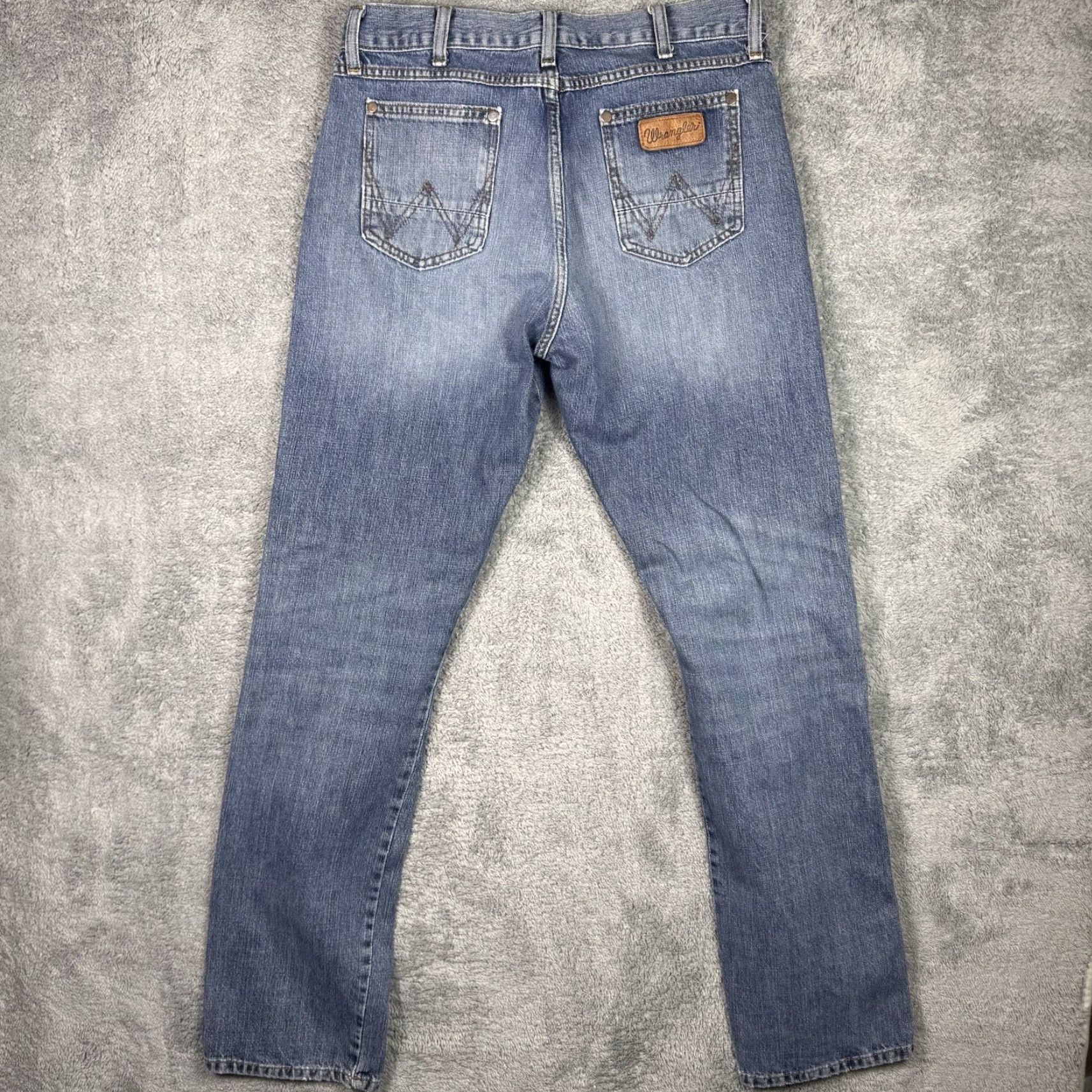 Wrangler Wrangler Retro Jeans Mens 30x34 Slim Straight Blue Denim Cowboy Western Whisker Denim Jeans Slim 5-Pocket Mens Wrangler Retro Jeans Size US 30 / EU 46 - 3 Thumbnail