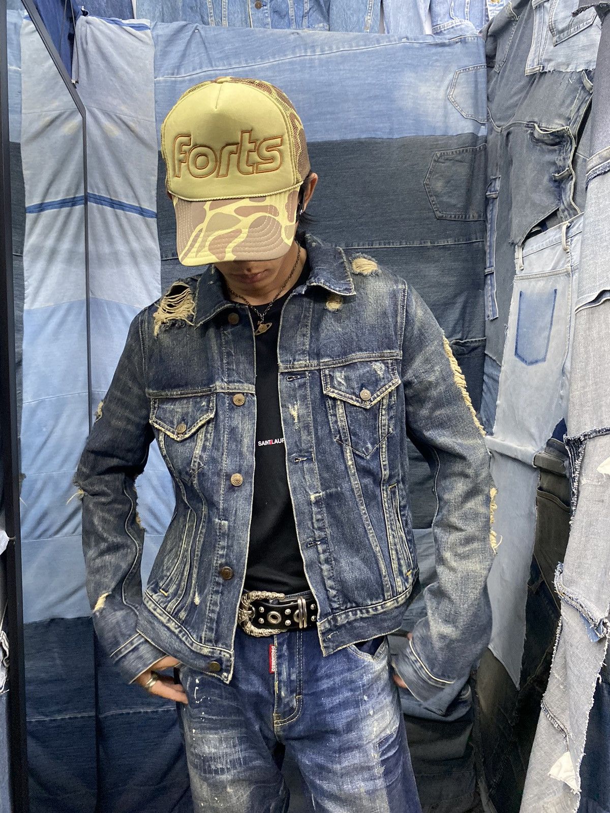 RRL Ralph Lauren Distressed trucker jacket Denim supply RL TYPE3 Size US M / EU 48-50 / 2 - 9 Thumbnail