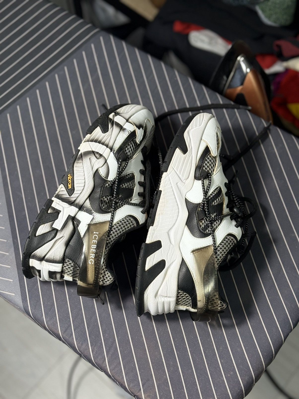 Iceberg Iceberg Kakkoii Sneakers EU 36 White Black Vibram Chunky Y2K Size US 6 / IT 36 - 8 Thumbnail
