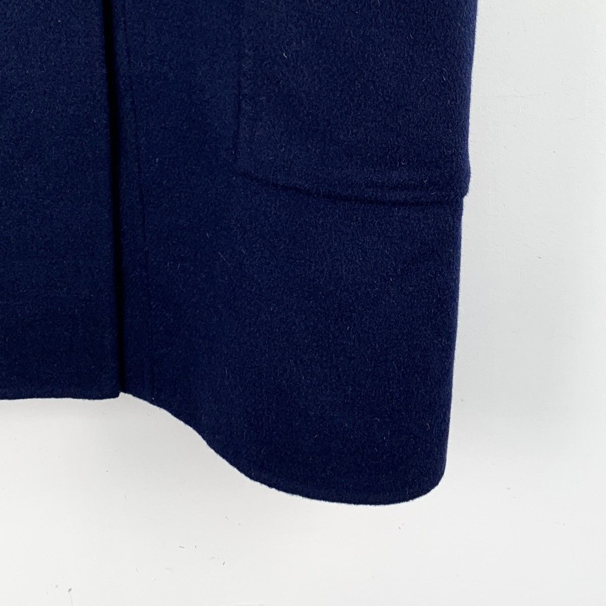 Max Mara MaxMara Dark Blue Wool Short Sleeve Coat K26WX Size L / US 10 / IT 46 - 4 Thumbnail