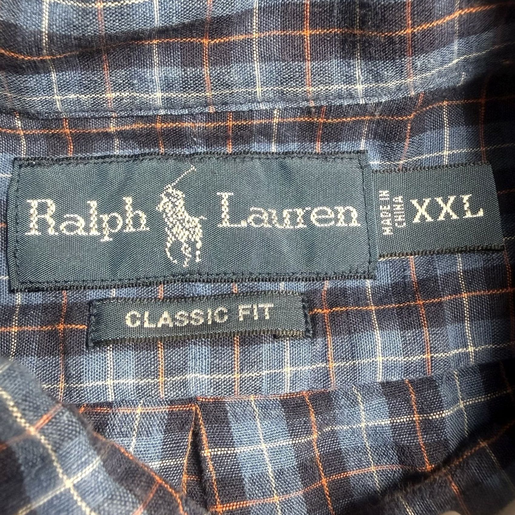 Polo Ralph Lauren Polo Ralph Lauren Shirt Mens 2XL Linen Cotton Blend Button-Down Plaid Blue Size US XXL / EU 58 / 5 - 2 Thumbnail
