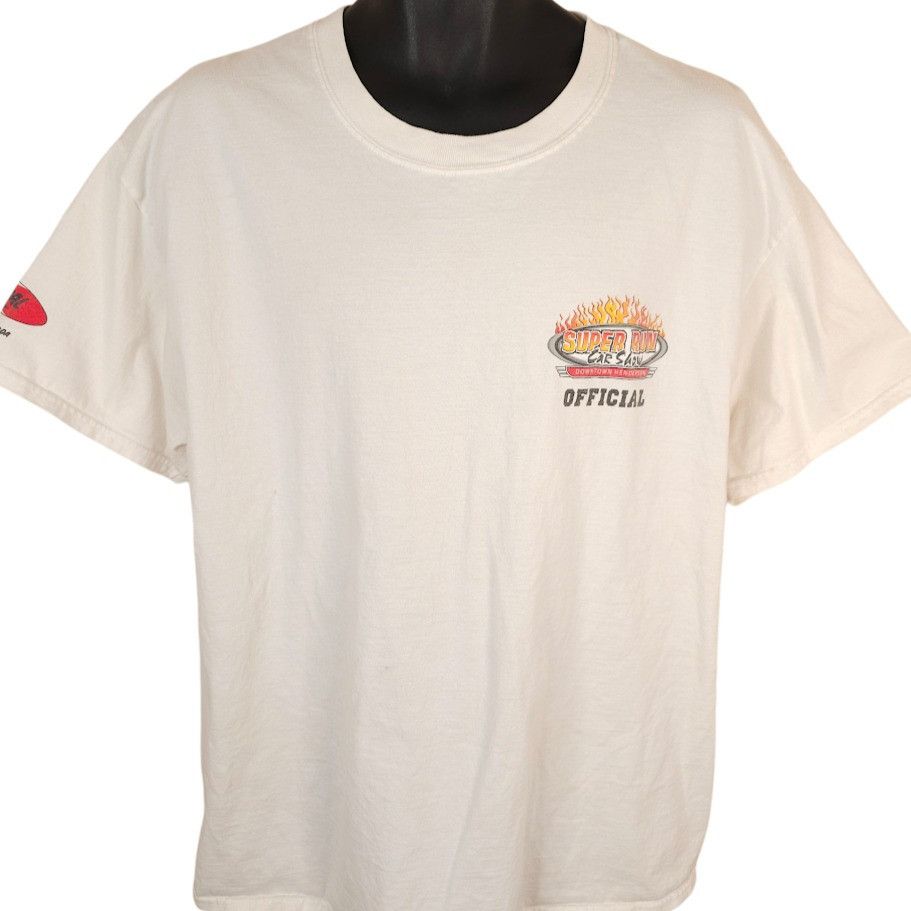 Hanes Super Run Car Show T Shirt Mens Size XL Cream 2013 Las Vegas Size US XL / EU 56 / 4 - 2 Thumbnail