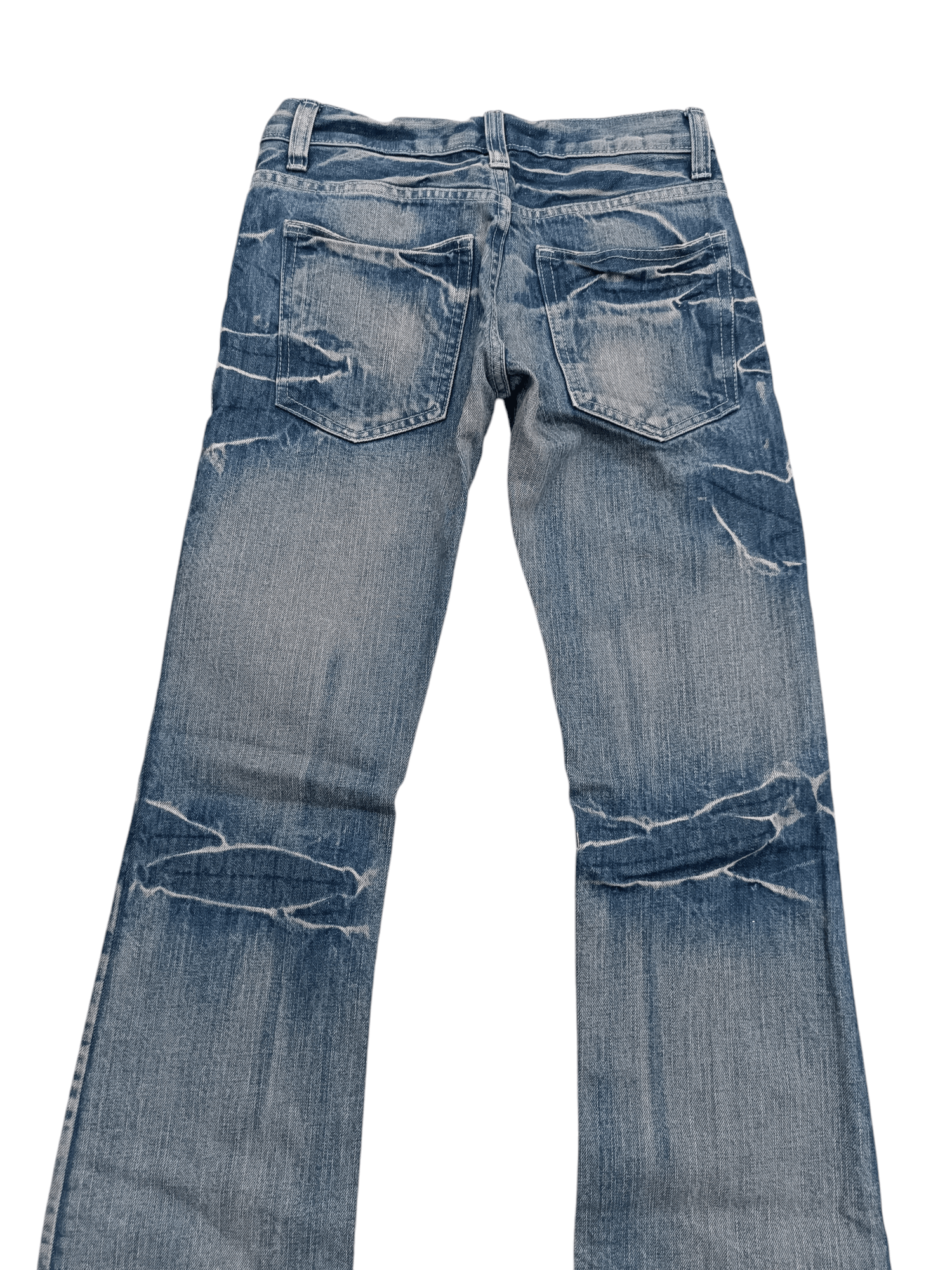 Japanese Brand Flared K.U.I Whiskers Faded Boot Cut Jeans Size US 28 / EU 44 - 13 Thumbnail