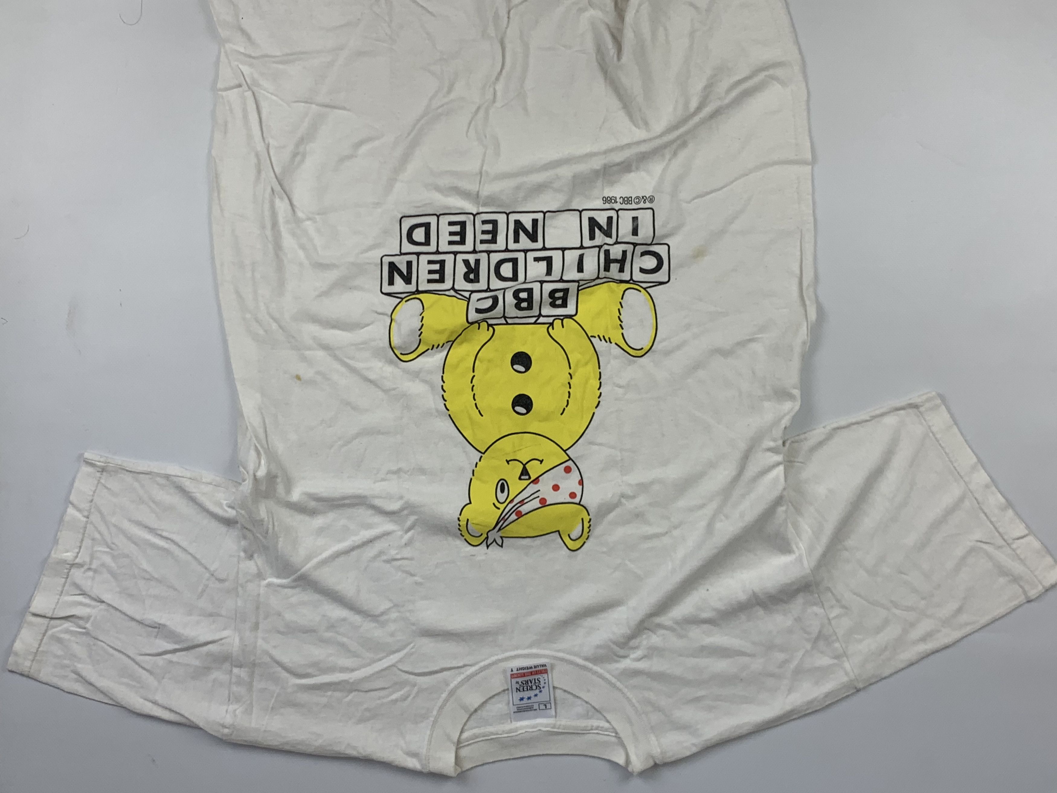 Vintage Vintage BBC Childrens in Need 1985 T-Shirt Size L Size US L / EU 52-54 / 3 - 3 Thumbnail