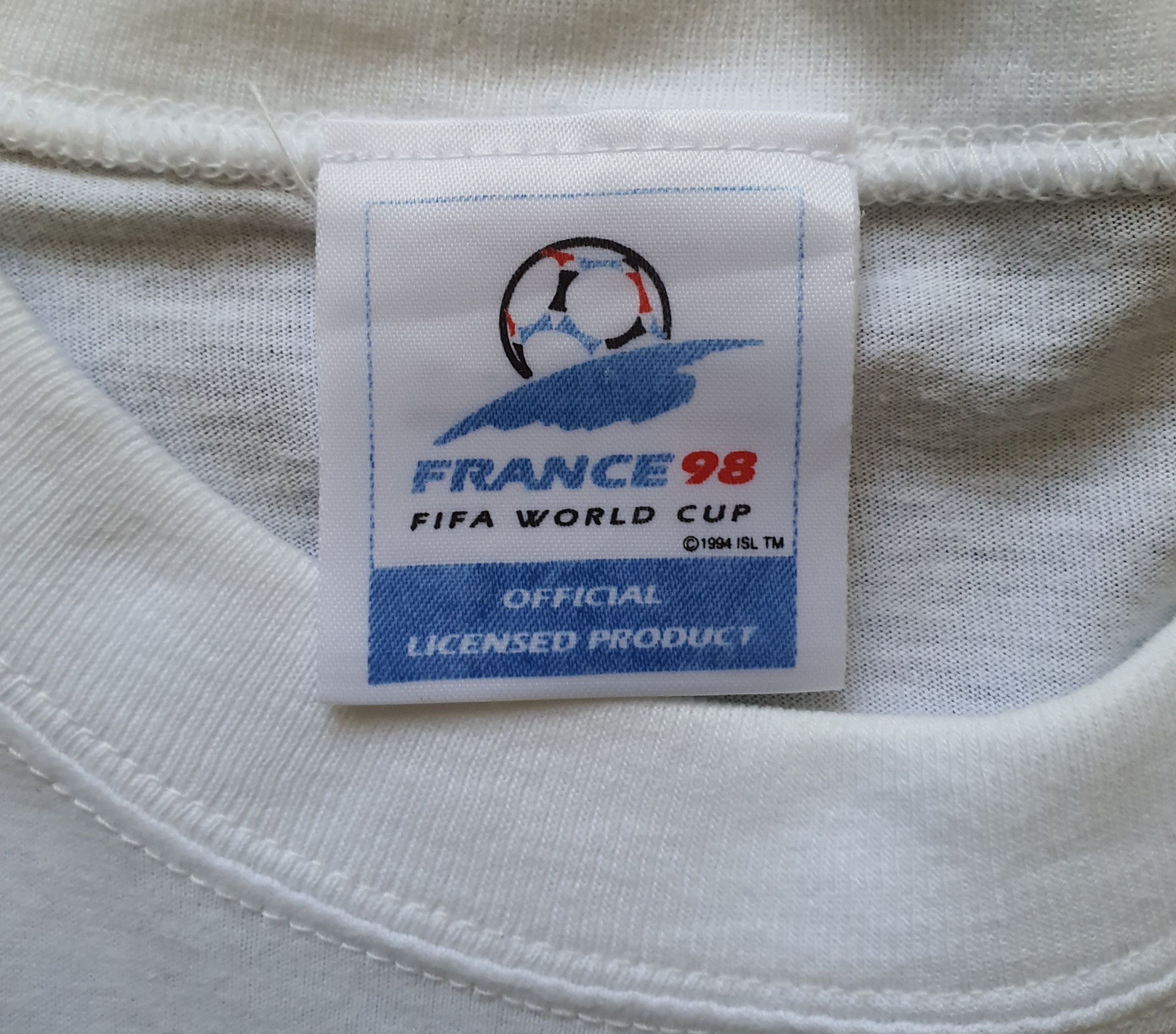Vintage 1998 WORLD CUP FRANCE Japan 1990s T shirt size Large Size US L / EU 52-54 / 3 - 3 Thumbnail