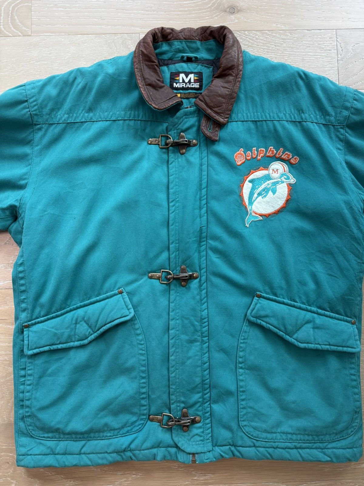 Mirage RARE GRAIL Vintage Miami Dolphins 80s Jacket Size US L / EU 52-54 / 3 - 3 Thumbnail