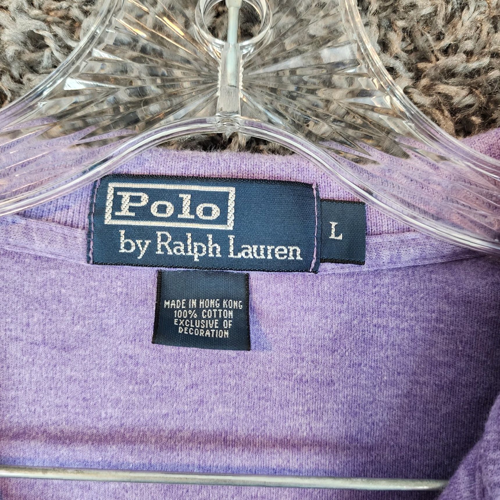 Polo Ralph Lauren VINTAGE Polo Ralph Lauren Polo Shirt Men Short Sleeve Size L Purple 100% Cotton Size US L / EU 52-54 / 3 - 5 Thumbnail