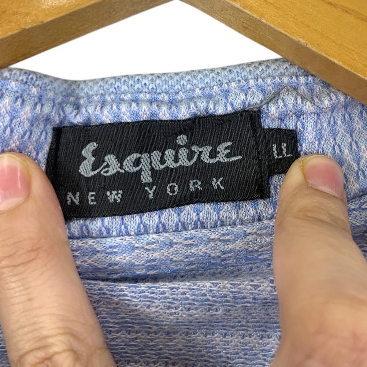 Esquire Vintage ESQUIRE NEW YORK Herringbone Pocket Polo Size US XL / EU 56 / 4 - 4 Thumbnail