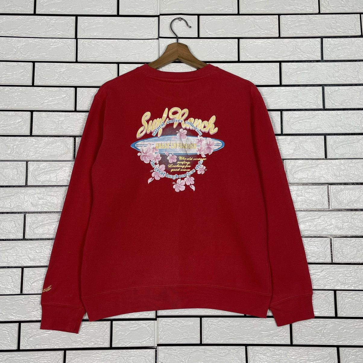 Japanese Brand Y2K Surf Ranch Red Crewneck Sweatshirt Size US S / EU 44-46 / 1 - 7 Thumbnail