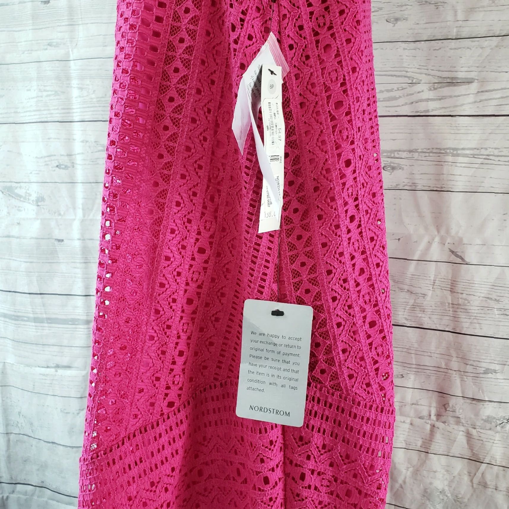 MAGGY LONDON Maggie London Womens Dress 6P Sleeveless Pink Lace Overlay Solid Shift Casual Petite Size 6P Womens Size M / US 6-8 / IT 42-44 - 3 Thumbnail
