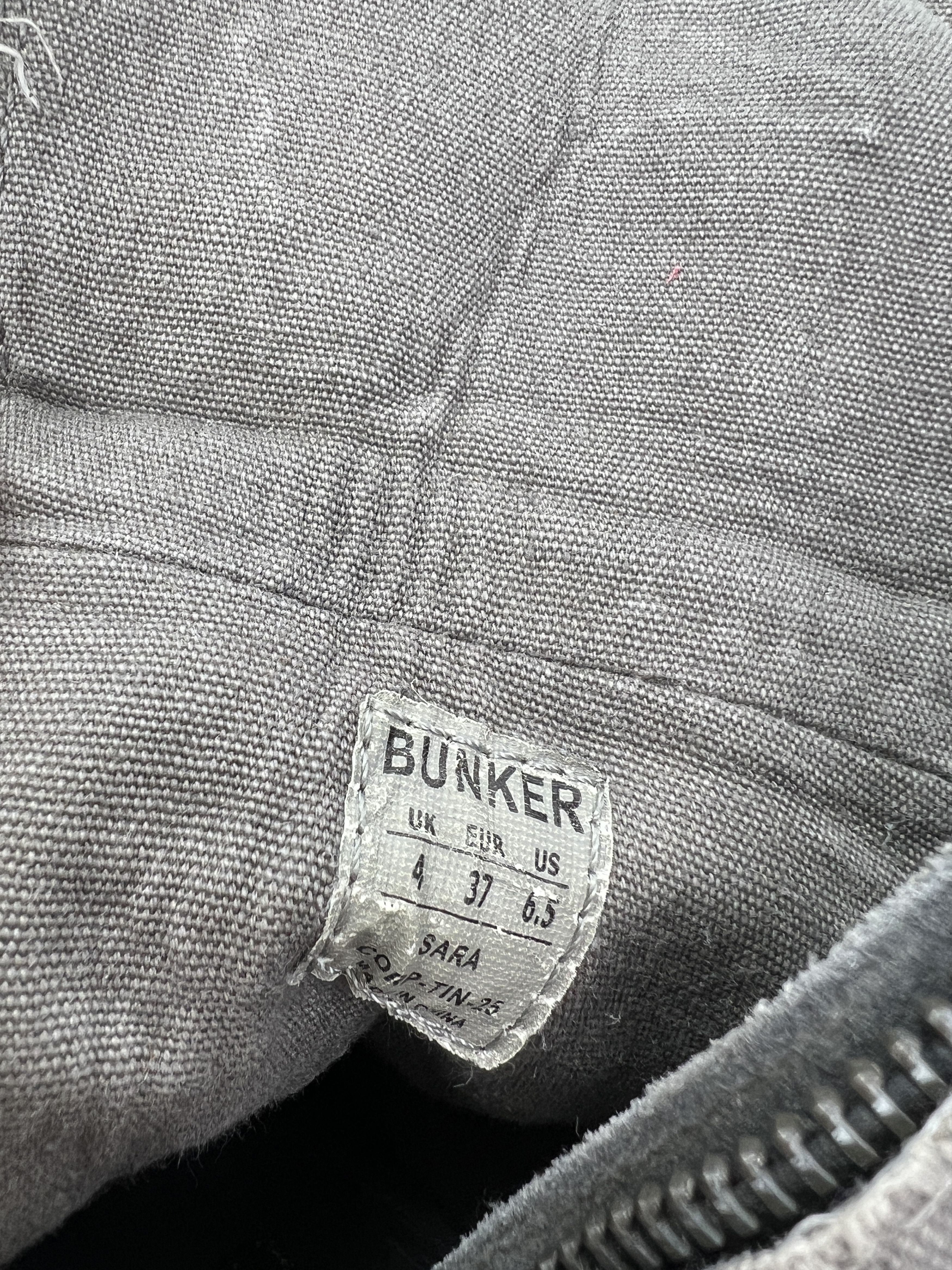 Vintage Y2K Bunker Avant Garde Grey Suede\Denim Boots Combat Style Size US 7 / IT 37 - 12 Thumbnail