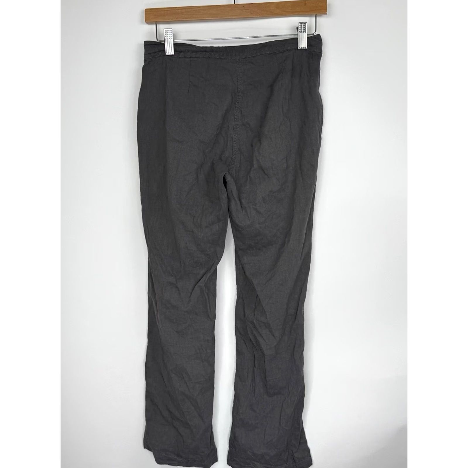 Eileen Fisher VINTAGE Eileen Fisher Pants Ladies City Straight Leg 27x28 Gray Linen Viscose Blend 2P Petite Size 26" / US 2 / IT 38 - 8 Thumbnail