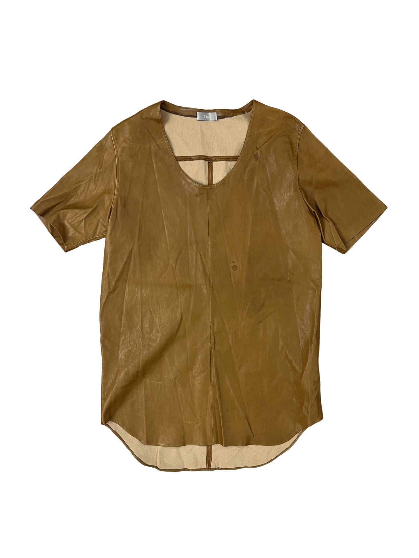 Dior Dior Lambskin Leather Short Sleeve T-Shirt Size S Size US S / EU 44-46 / 1 - 1 Thumbnail