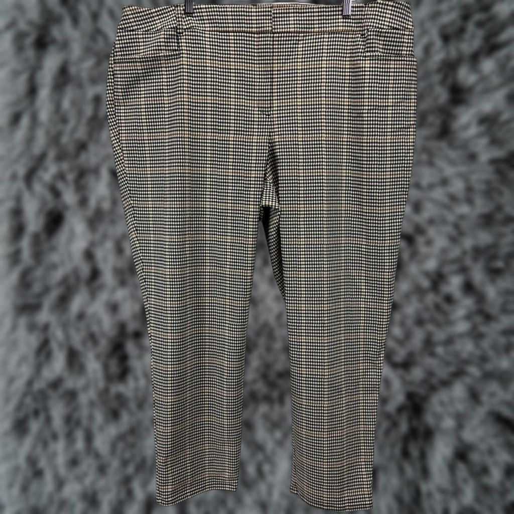 Talbots Talbots Plus Size 24W Check Dress Pants Women Multicolor Stretch Elastic Sides Size 42" / US 20 - 1 Thumbnail