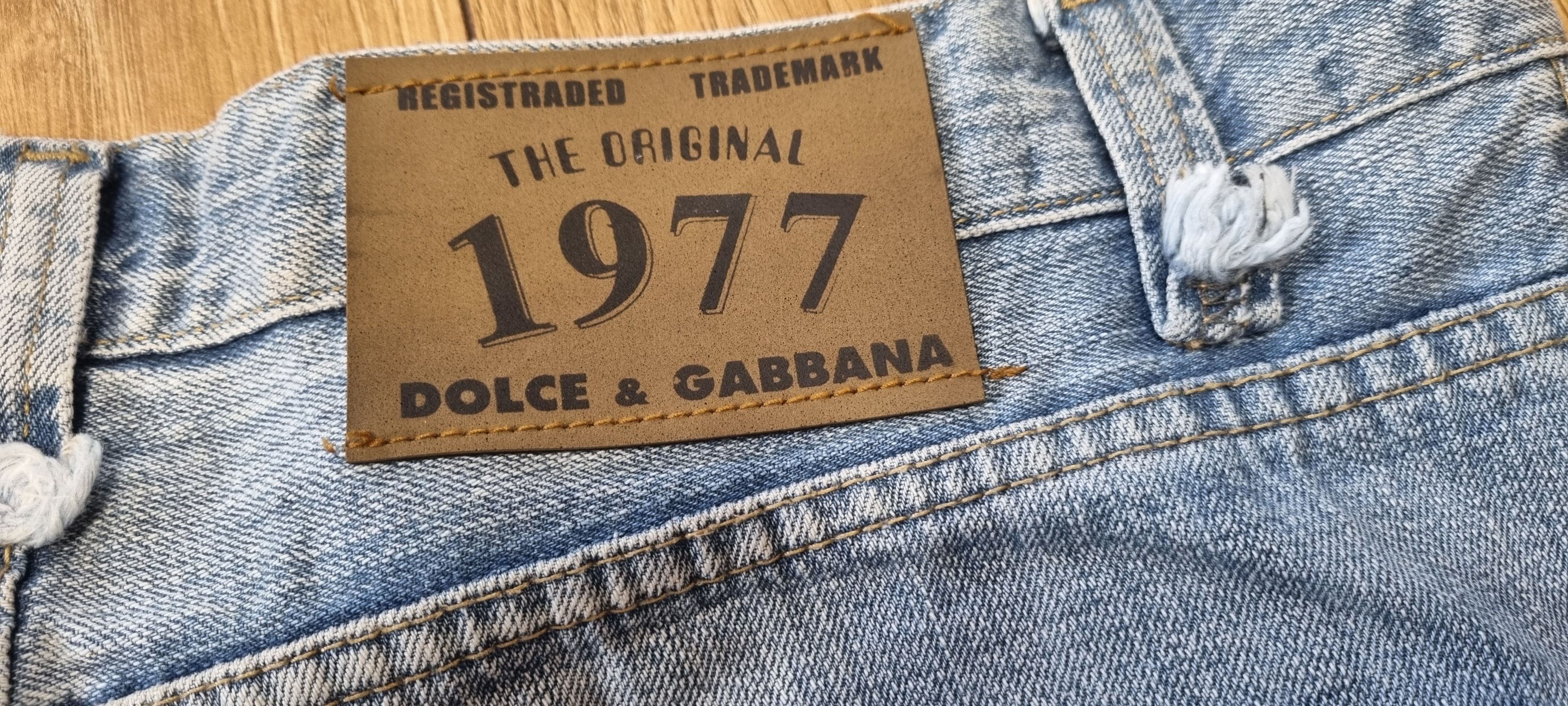Dolce & Gabbana Dolce & Gabbana FW05 Orange Poem Jeans Distressed Ripped Size US 33 - 9 Thumbnail