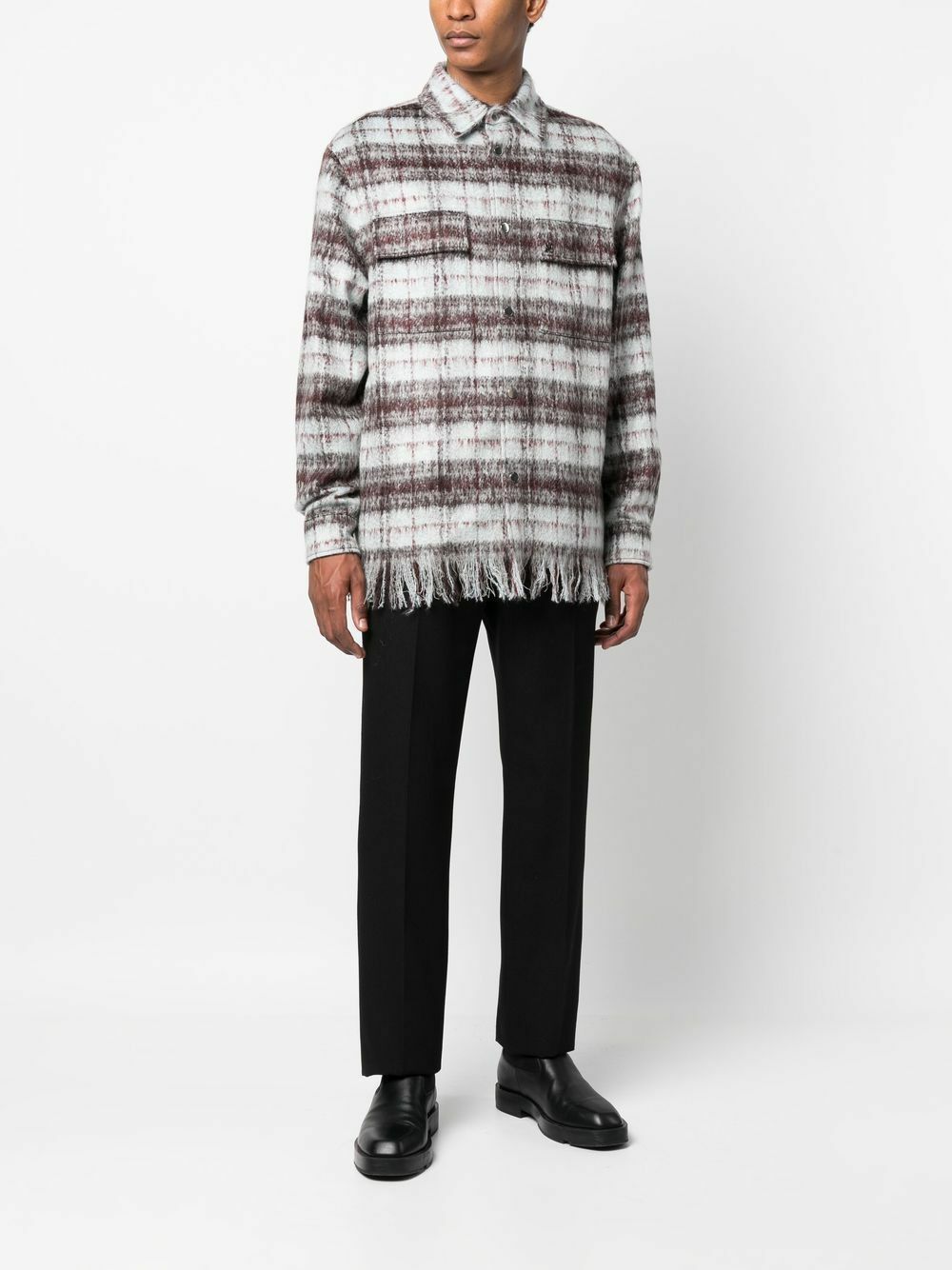 Amiri o1y0525 Checked Shirt in Sky Blue/Red Size US XL / EU 56 / 4 - 5 Thumbnail