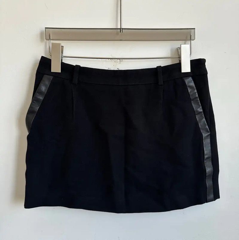 Yves Saint Laurent YSL Black Cotton Women’s Mini Skirt 0089 Size 23" - 1 Thumbnail