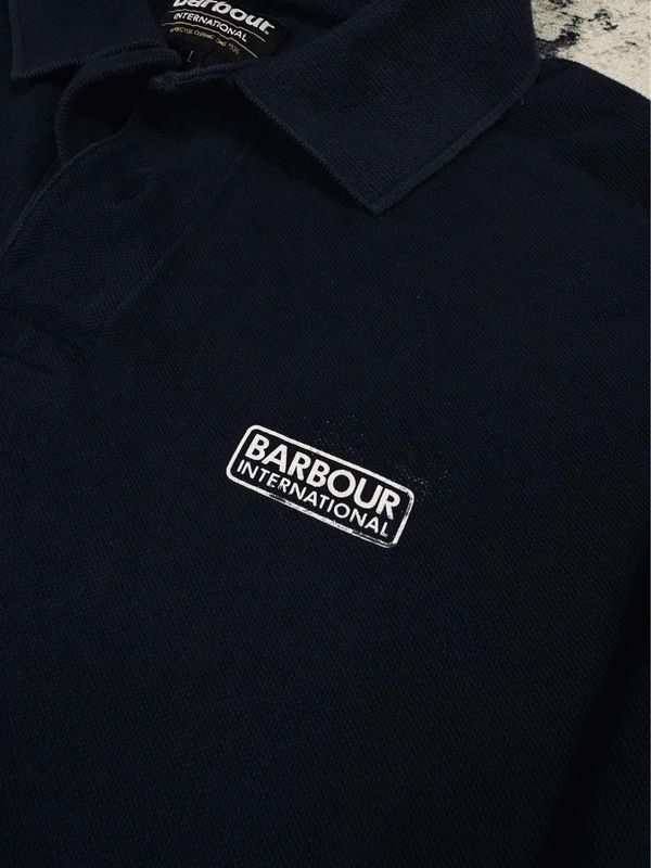 Barbour Barbour logo navy blue long sleeve polo shirt L Size US L / EU 52-54 / 3 - 4 Thumbnail
