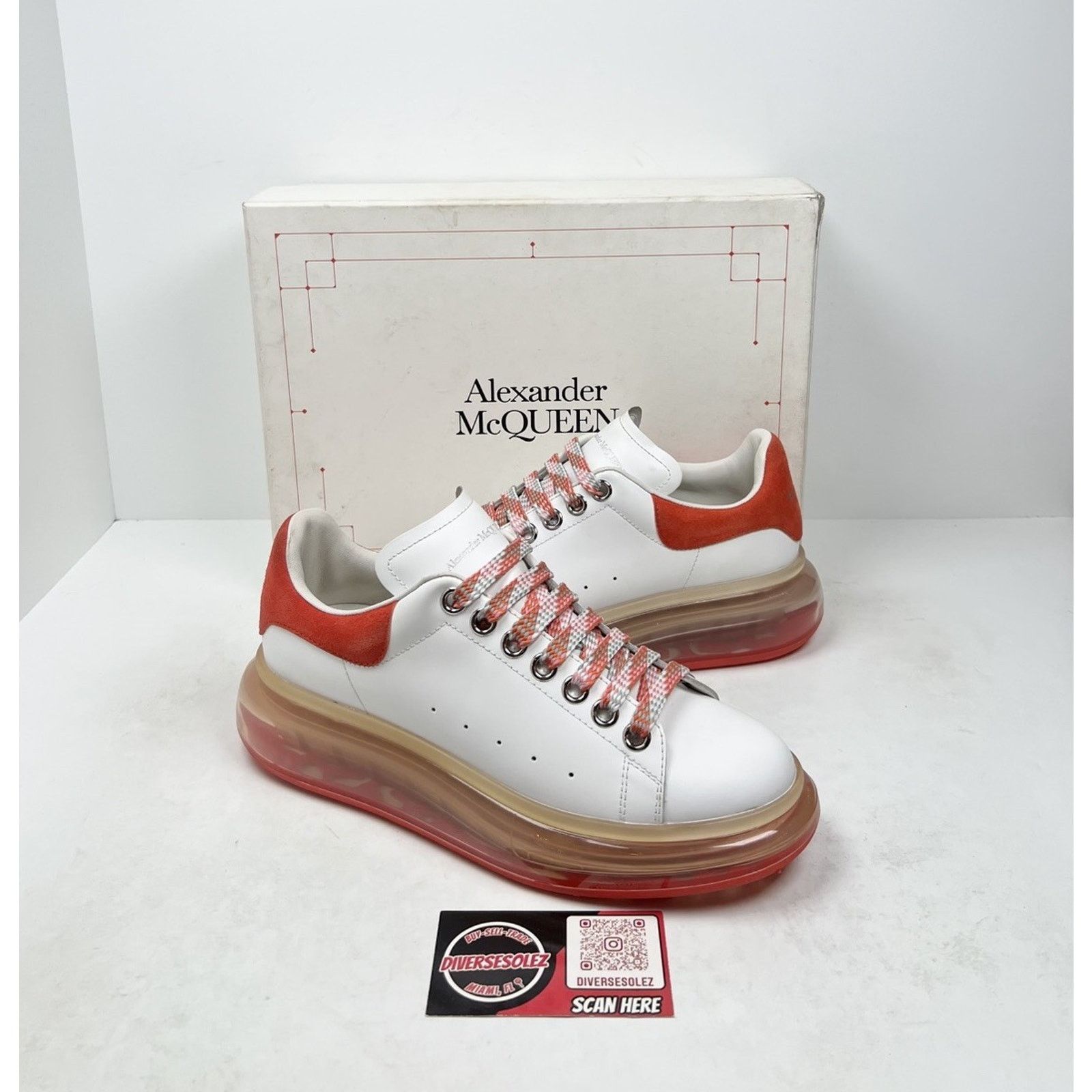 Alexander McQueen Size 38EU/8W - Alexander McQueen Clear Sole Sneakers🧡 Size US 8 / IT 38 - 1 Thumbnail