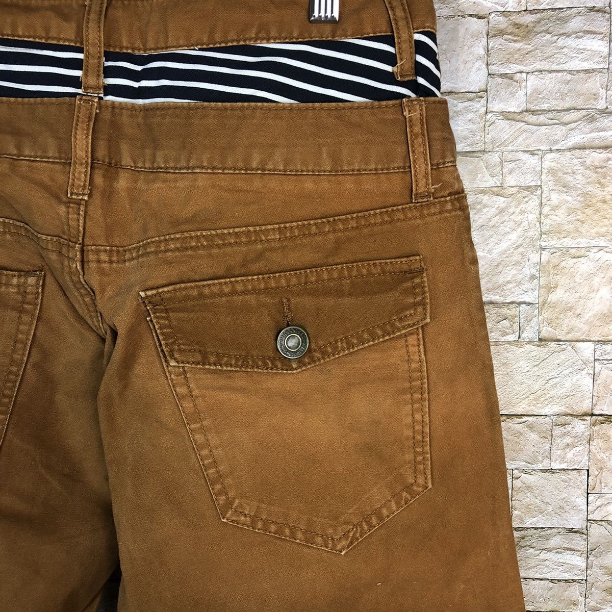 Japanese Brand Japan double waist Brown vintage cargo Pants #A434 Size US 28 / EU 44 - 18 Thumbnail