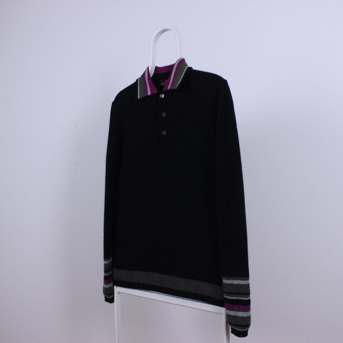 Etro Vintage Etro Milano Long Sleeve Polo Cashmere Jumper Size US M / EU 48-50 / 2 - 2 Thumbnail