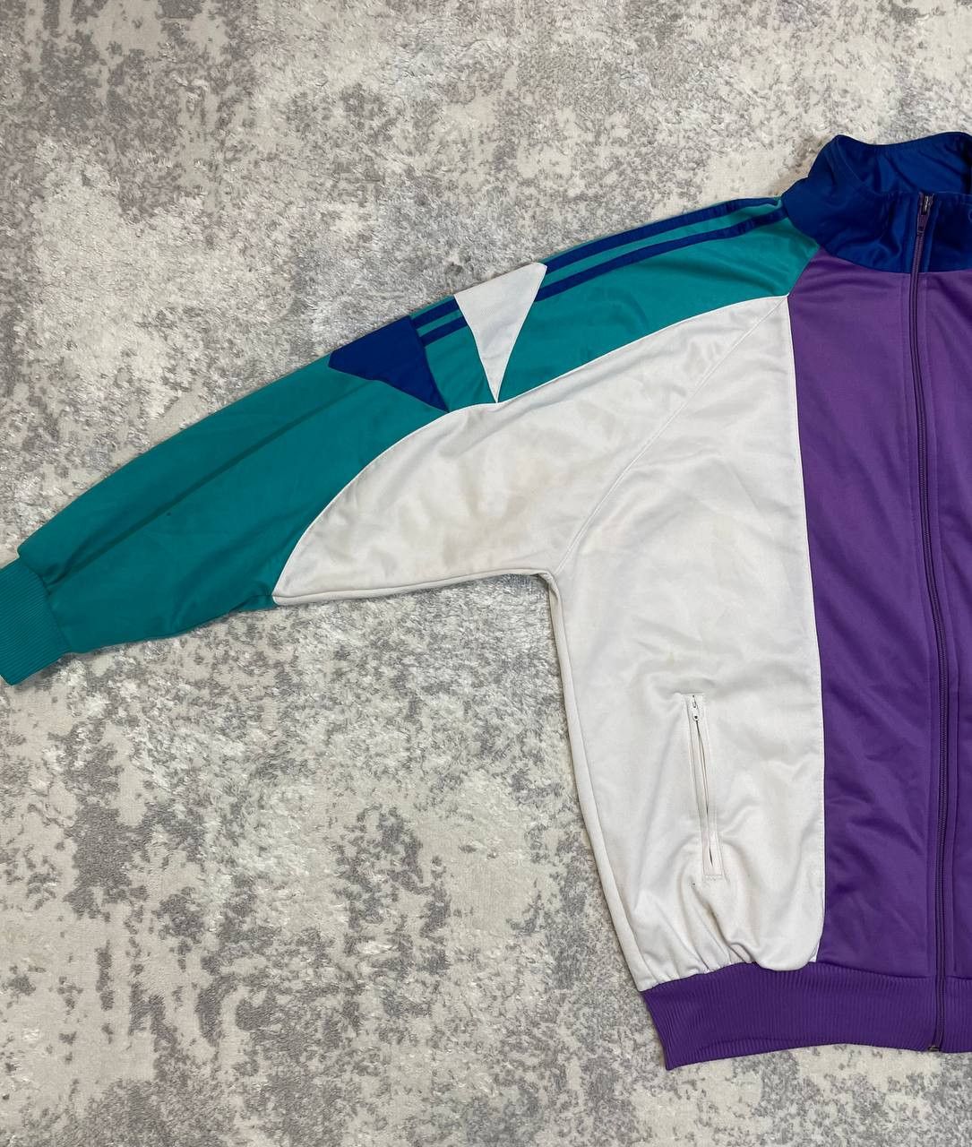 Adidas Vintage Adidas Sport Track Jacket 80s 90s Trefoil Logo Size US L / EU 52-54 / 3 - 3 Thumbnail