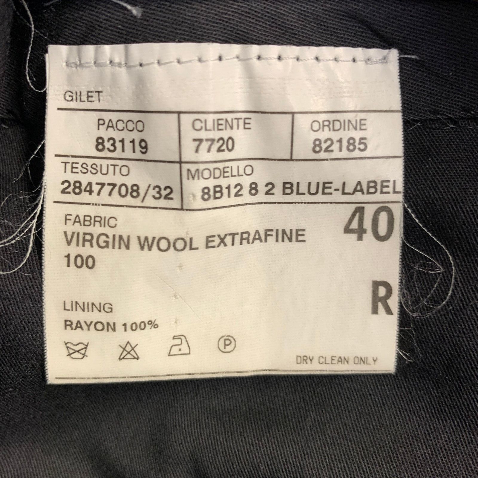 Polo Ralph Lauren Size 40 Regular Navy Grey Checkered Virgin Wool 3 Piece Suit Size 40R - 15 Thumbnail
