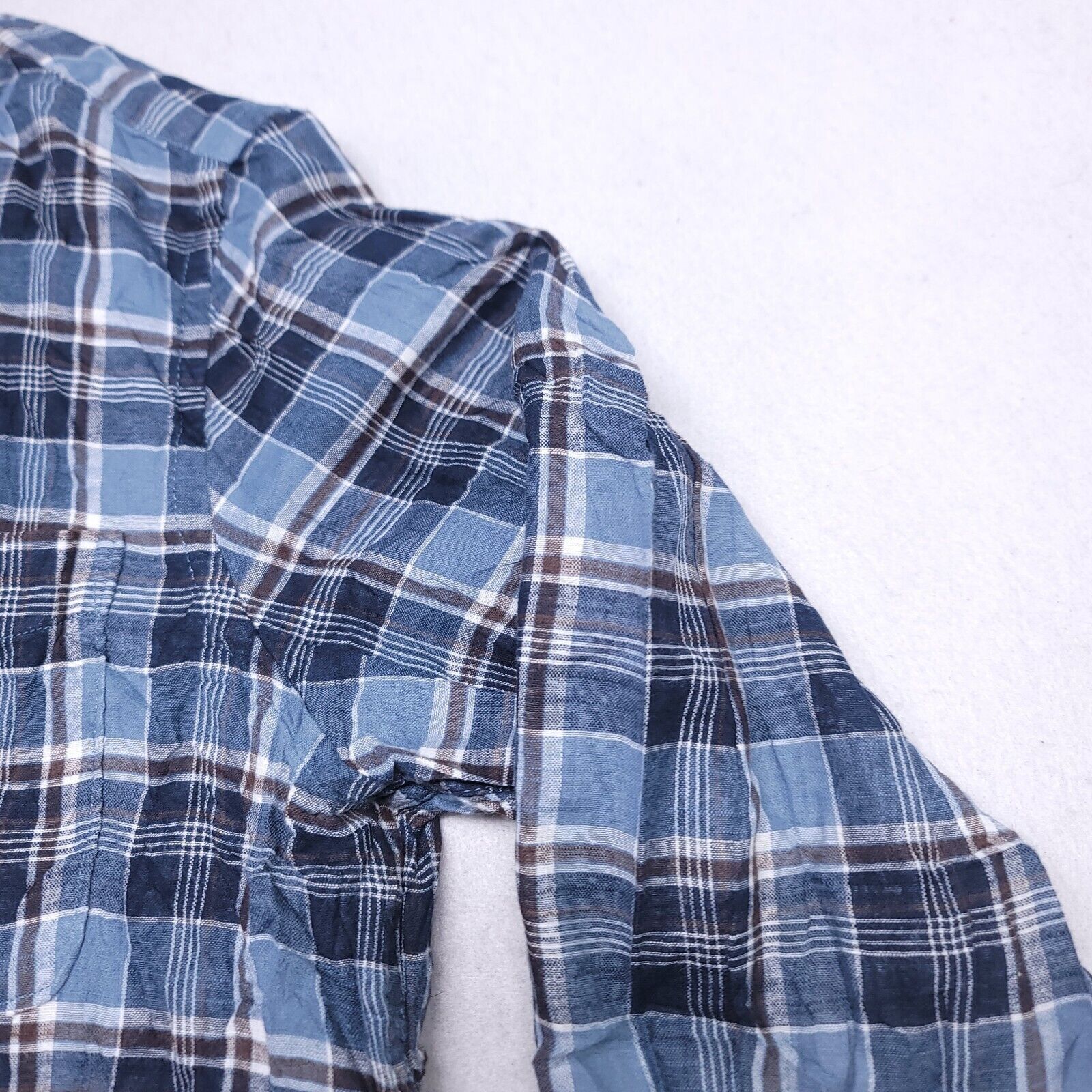 Sonoma Sonoma Madras Flannel Shirt Mens Size Extra Large XL Blue Size US XL / EU 56 / 4 - 5 Thumbnail
